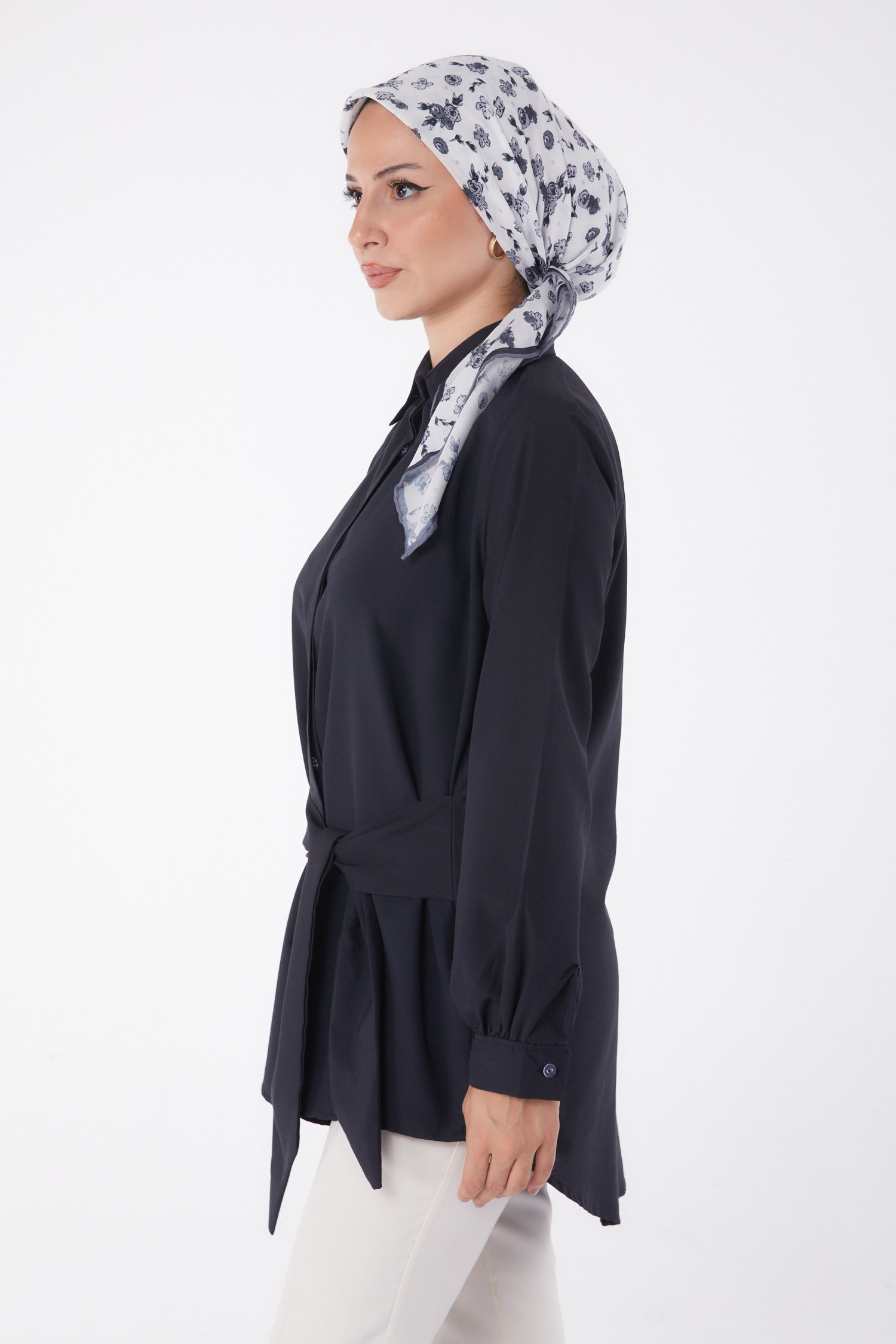 Bağcık Detaylı Tunik Siyah - 13250 - 3