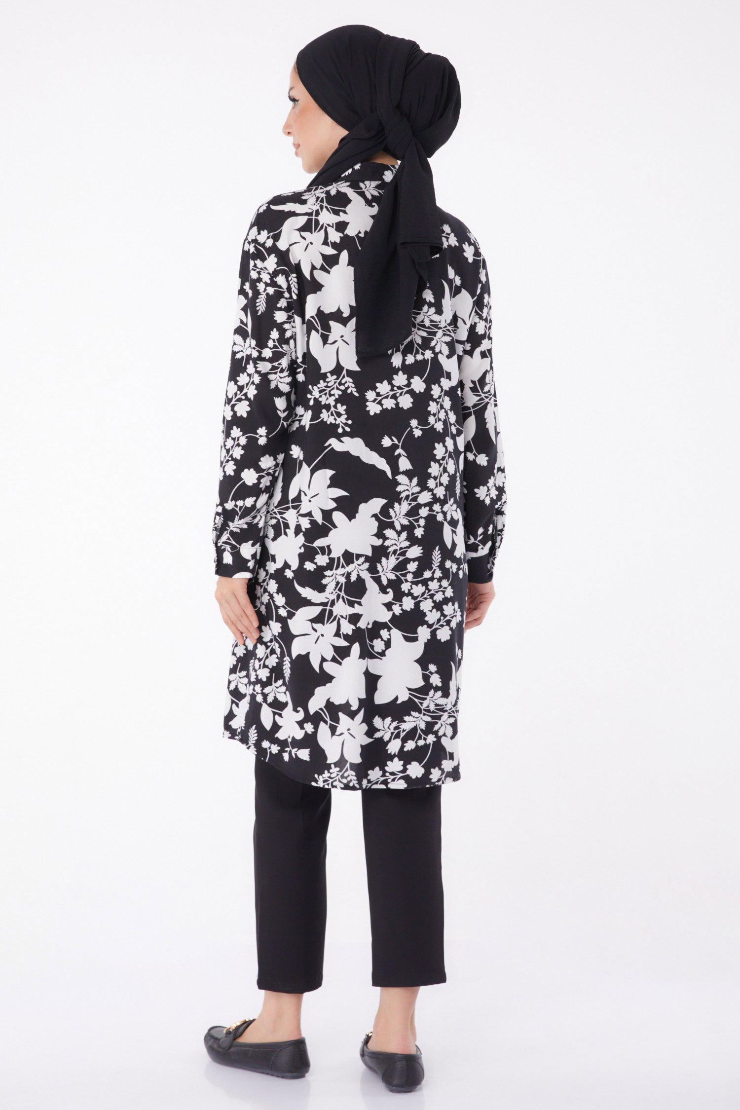 Desenli Tunik Siyah - 26002 - 5