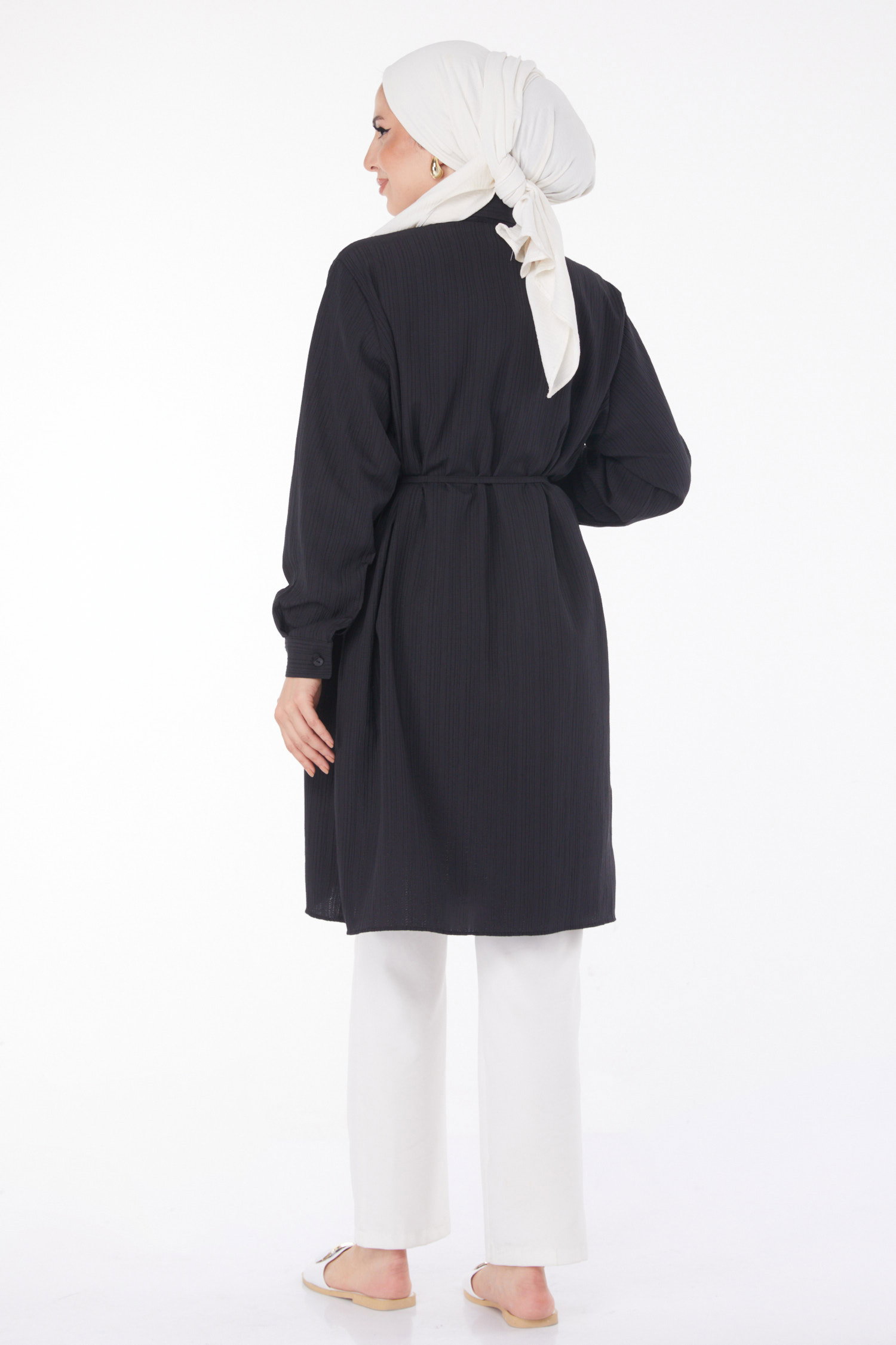 Kuşaklı Tunik Siyah - 25889 - 5