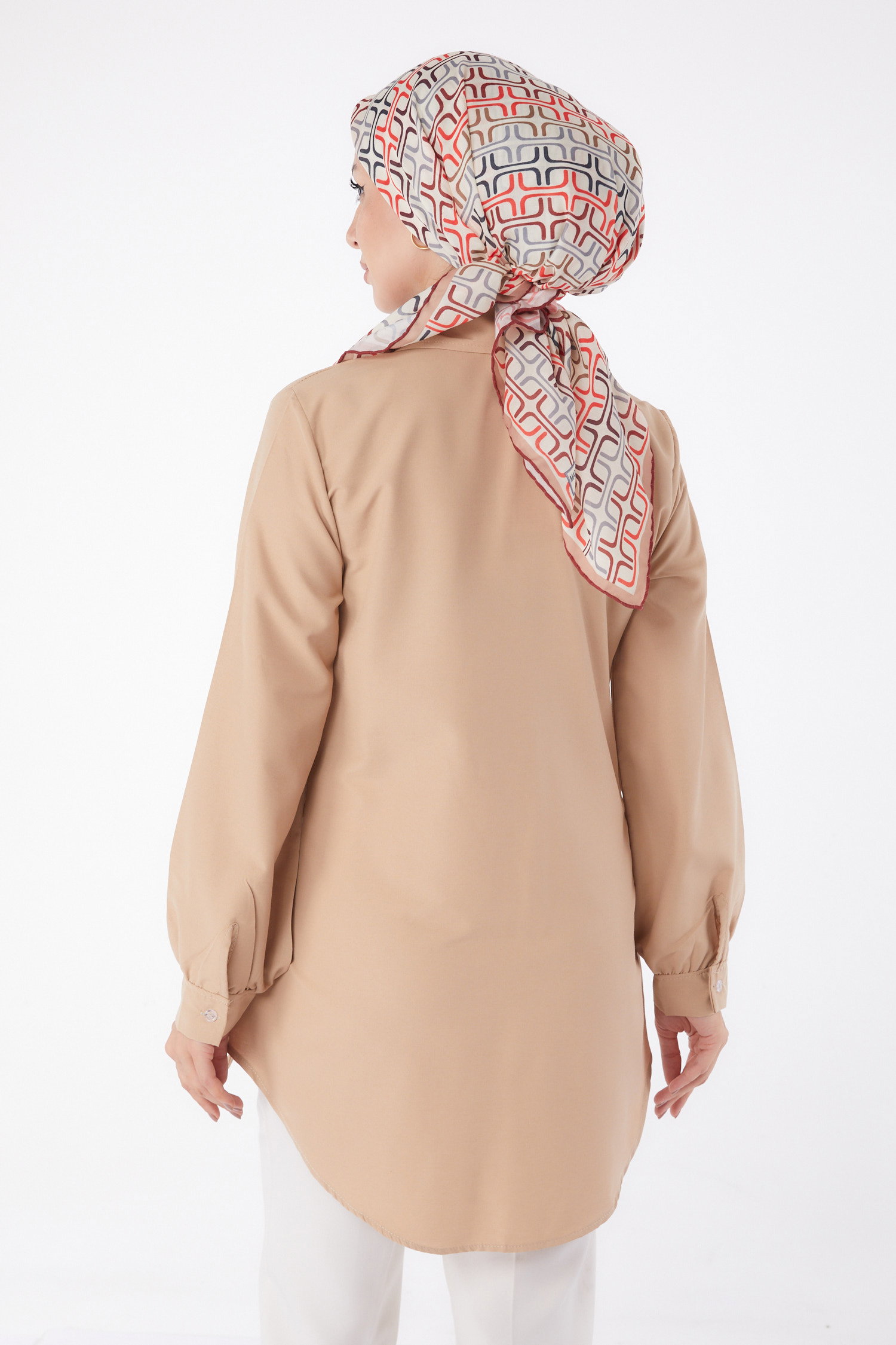 Bağcık Detaylı Tunik Vizon - 13250 - 4