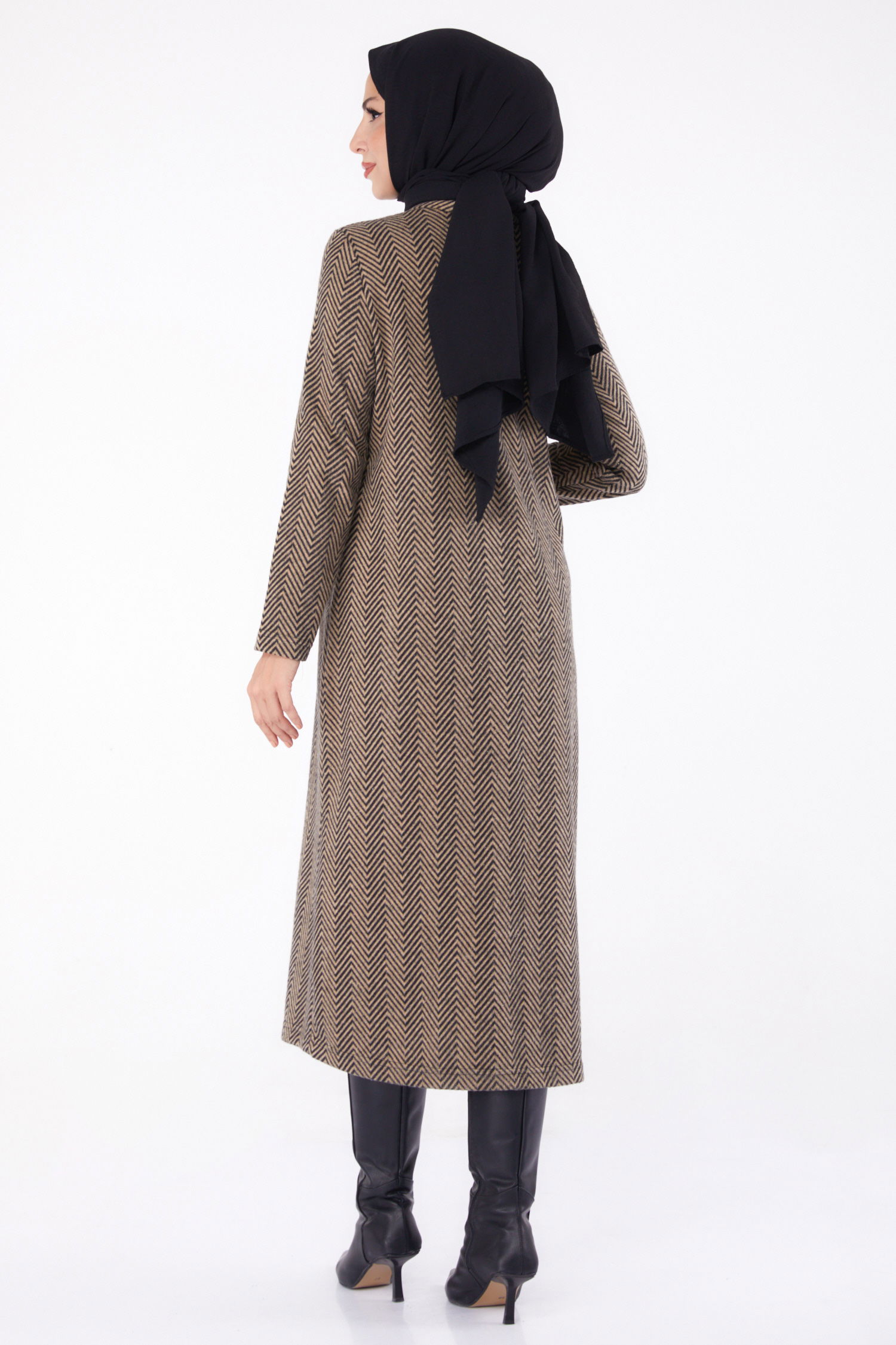 Düğmelı Kap Vizon - 13307 - 5