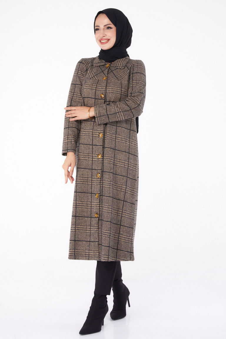 Düğmelı Kap Vizon - 13308 - TOFİSA