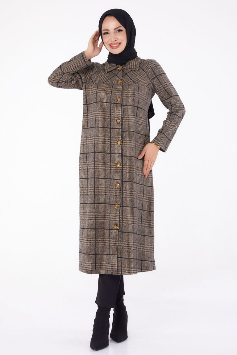 Düğmelı Kap Vizon - 13308 - TOFİSA