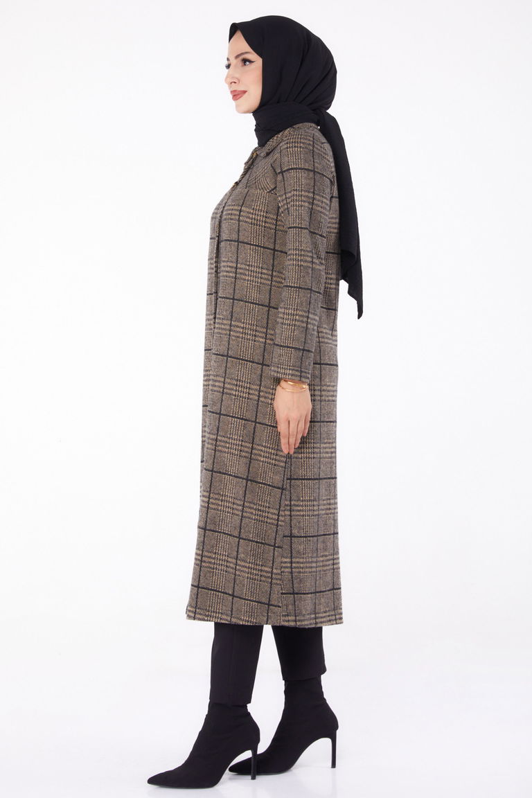 Düğmelı Kap Vizon - 13308 - TOFİSA