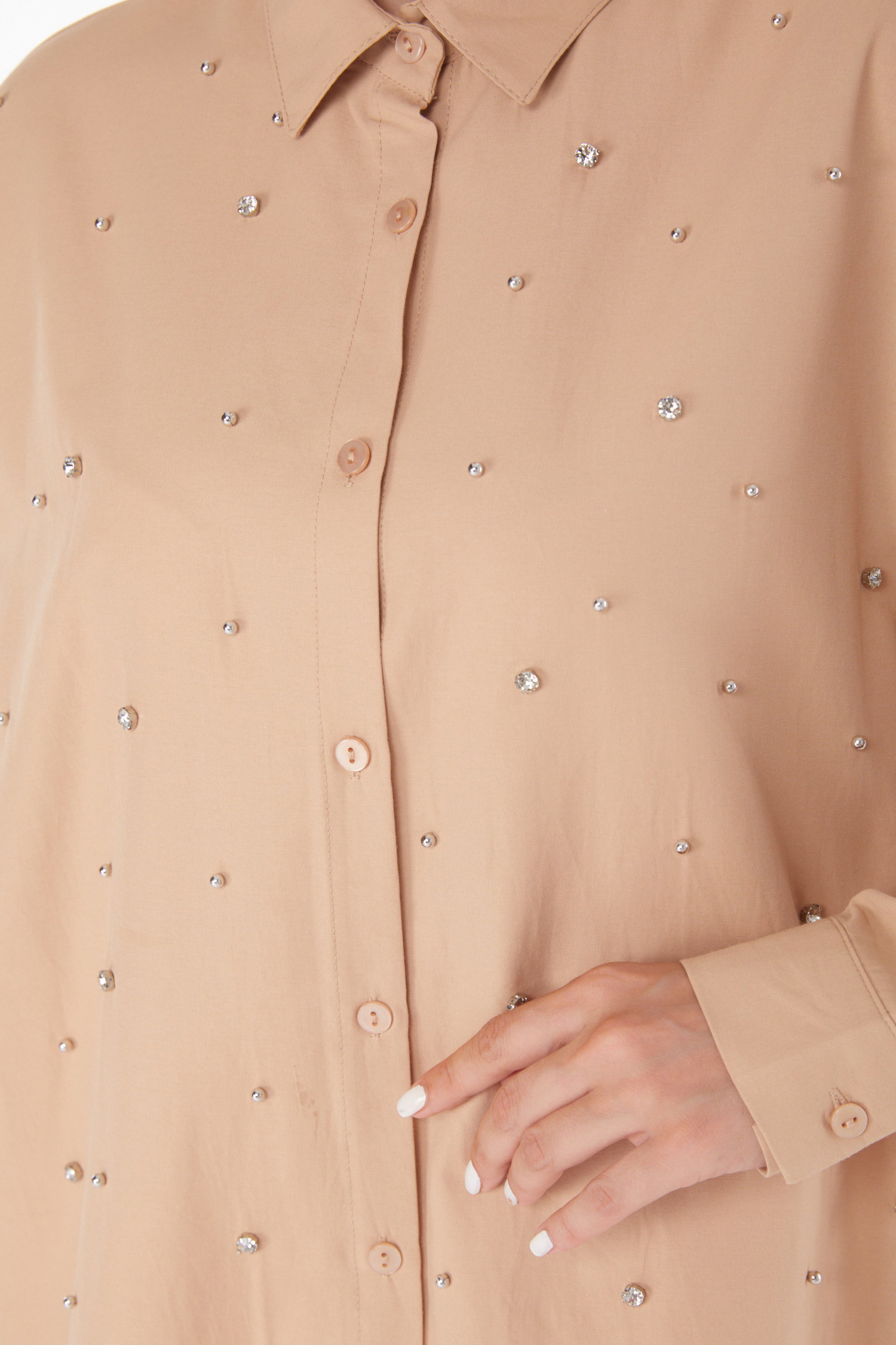 Taşlı Tunik Vizon - 25908 - 5