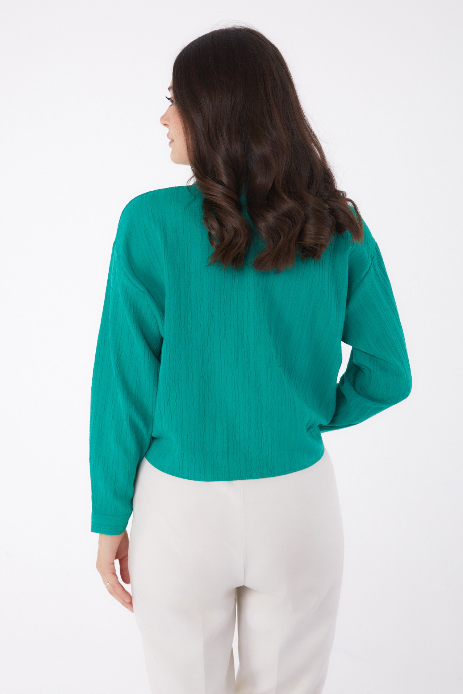 Puket Bağlamalı Gömlek Yesil - 26067 - 4