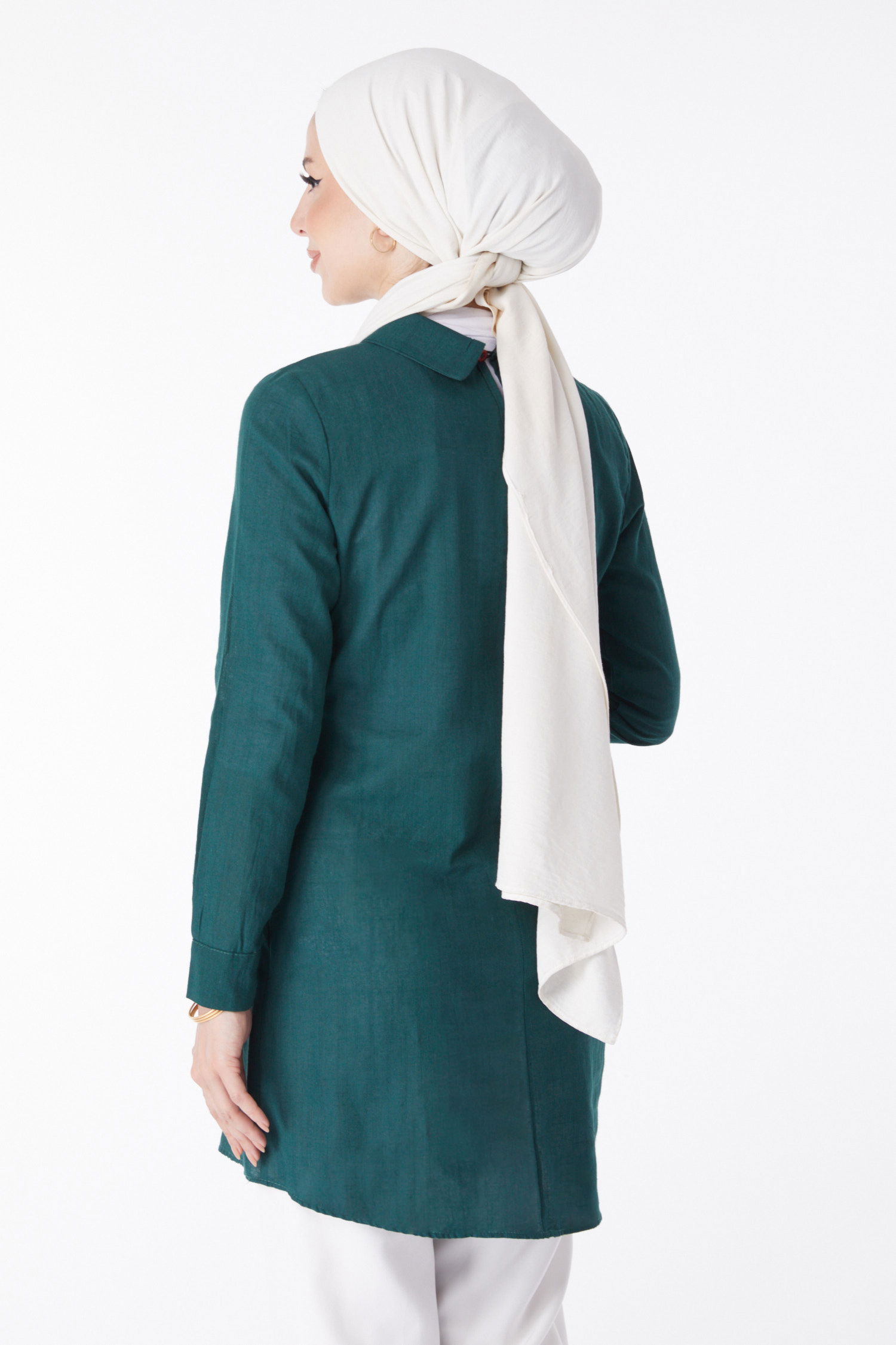 Püskül Detaylı Tunik Zümrüt - 13159 - 4