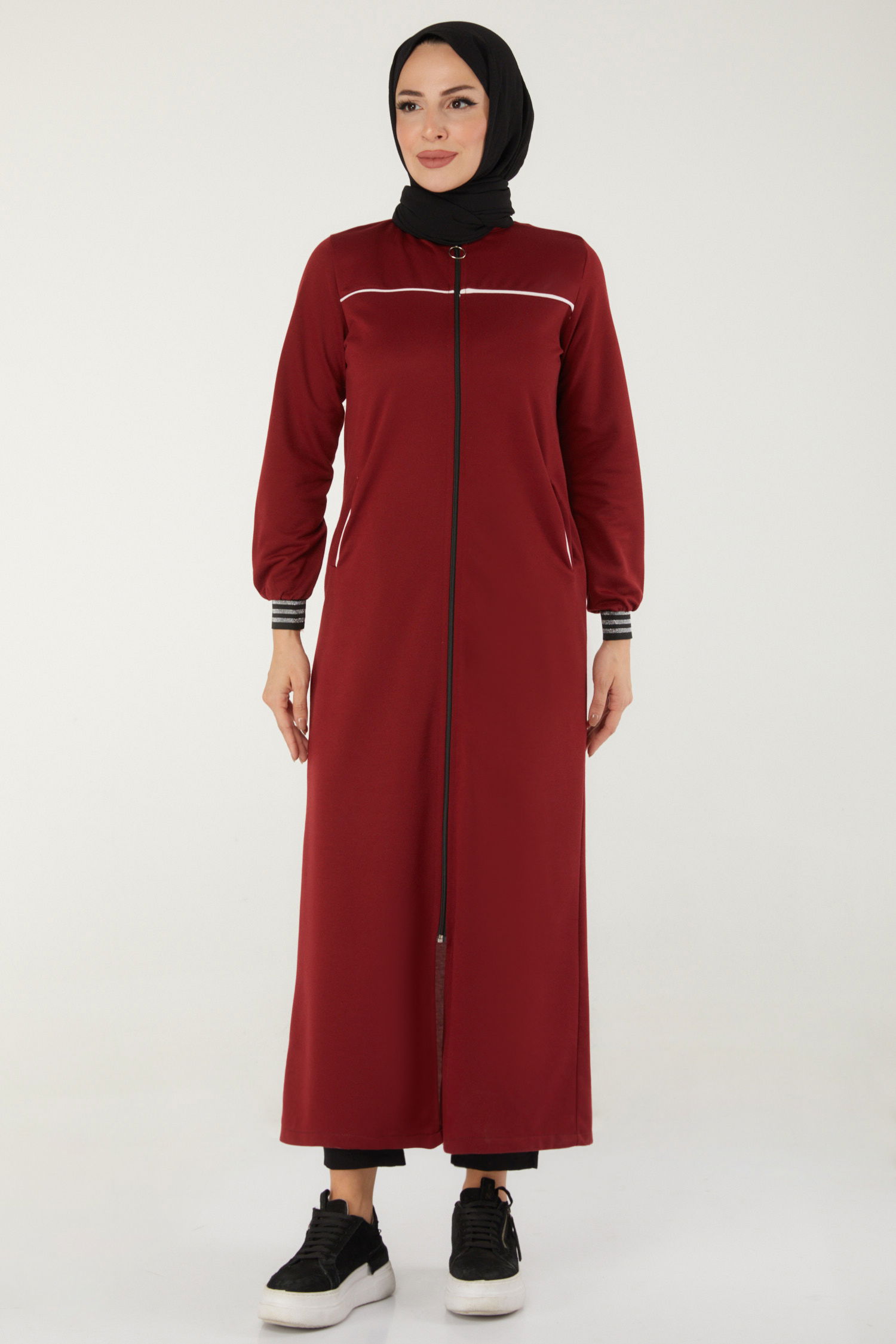 Şeritli Kap Bordo - 13346 - 2