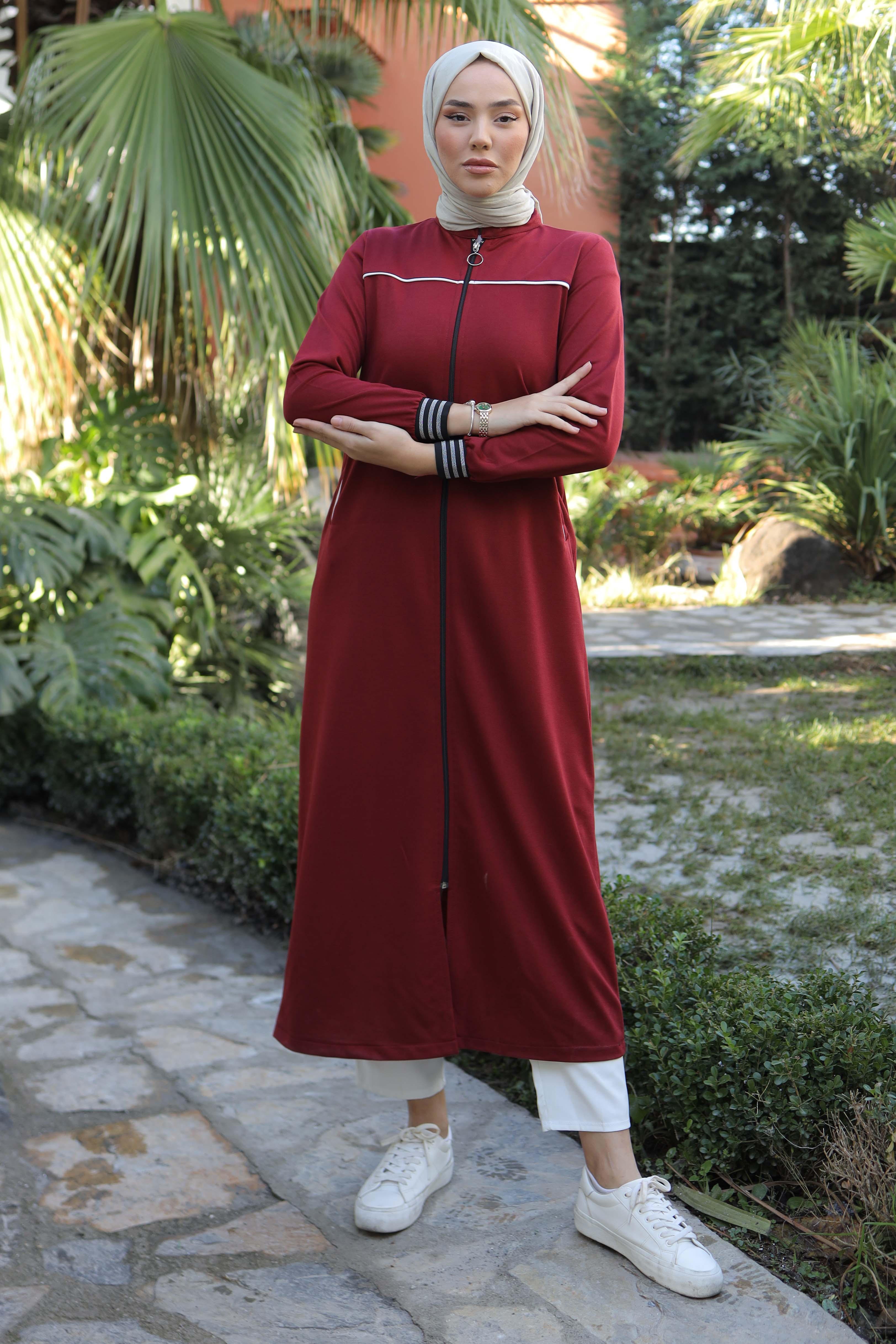 Şeritli Kap Bordo - 13346 - 9
