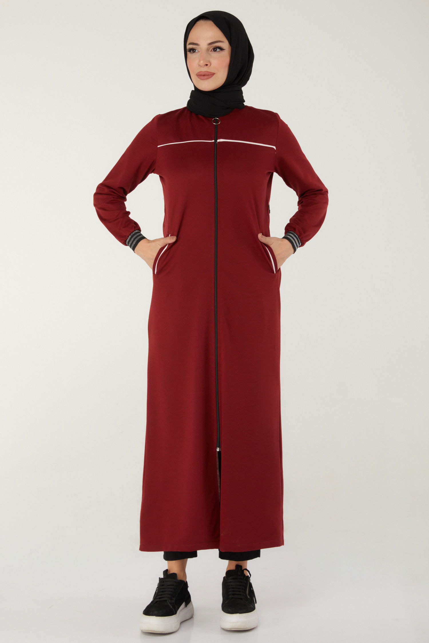Şeritli Kap Bordo - 13346 - 12
