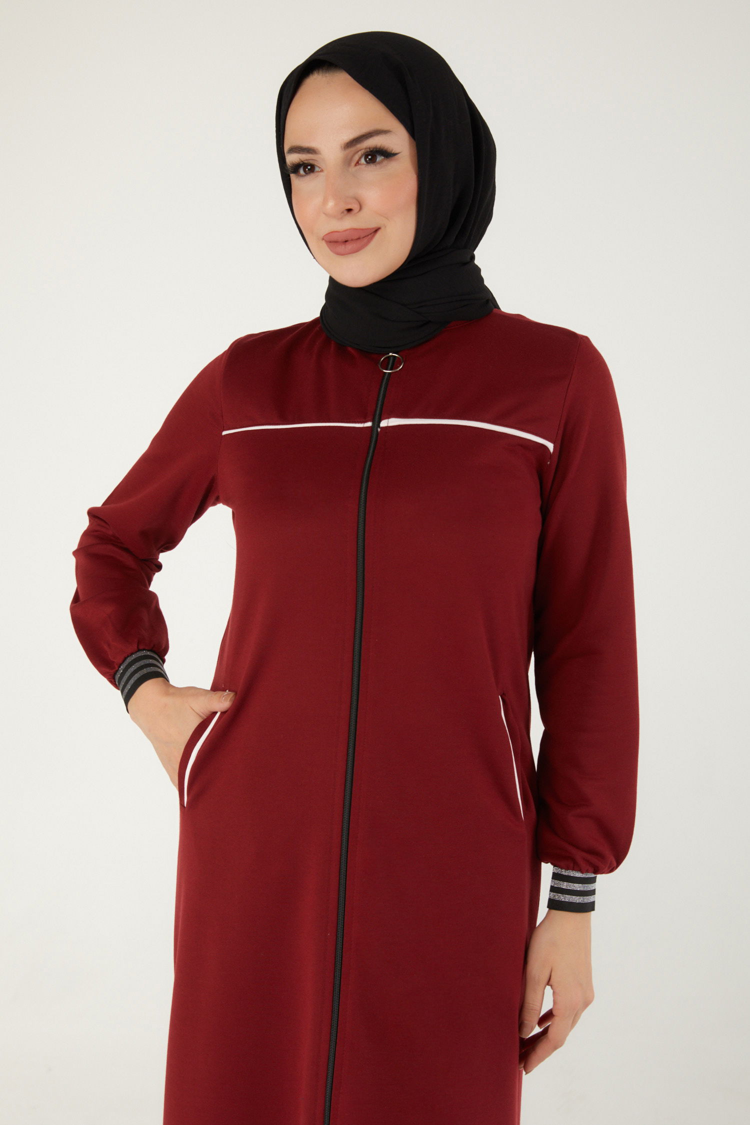 Şeritli Kap Bordo - 13346 - 14