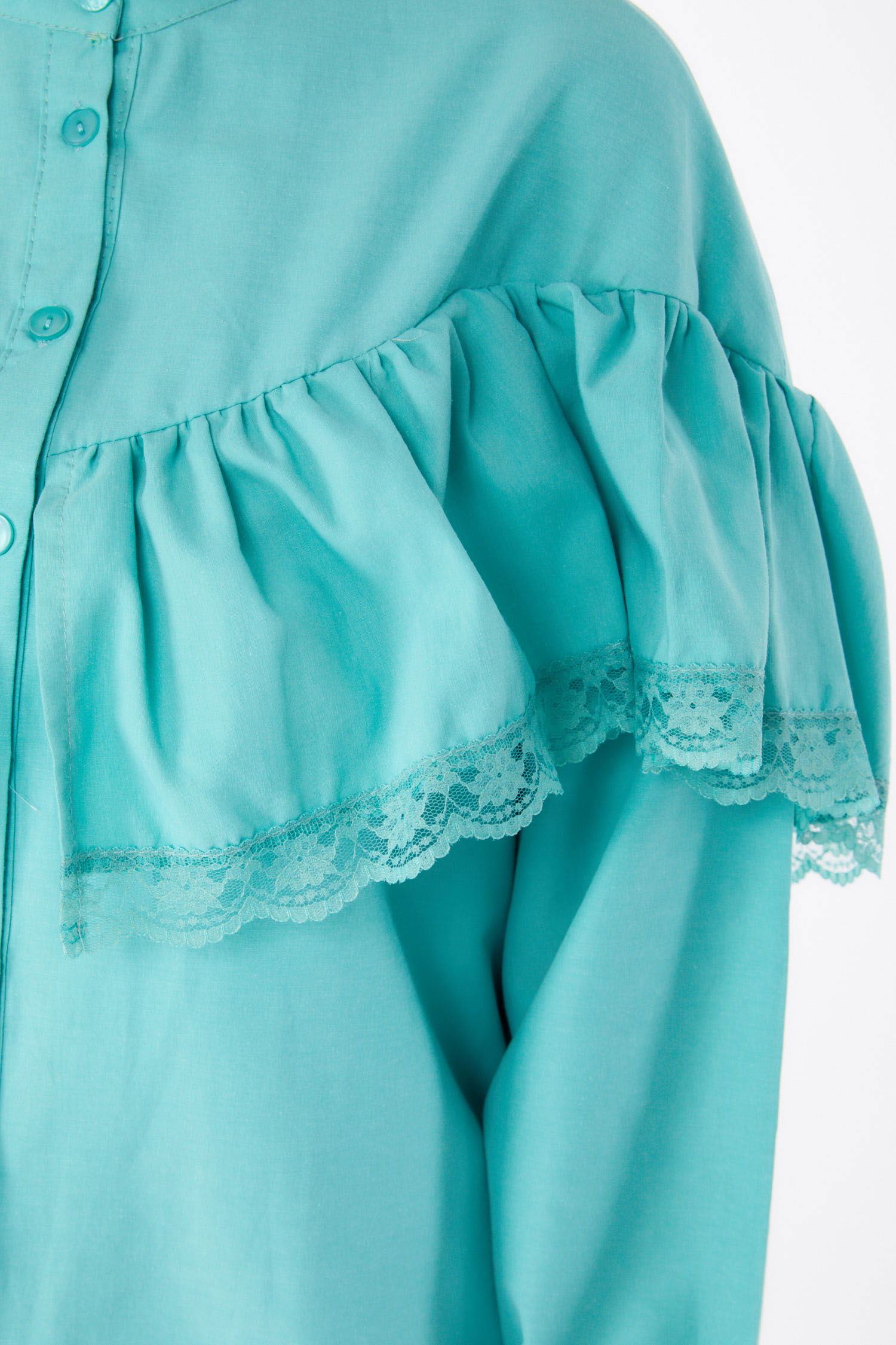 Dantelli Gömlek Mint - 25683 - 5