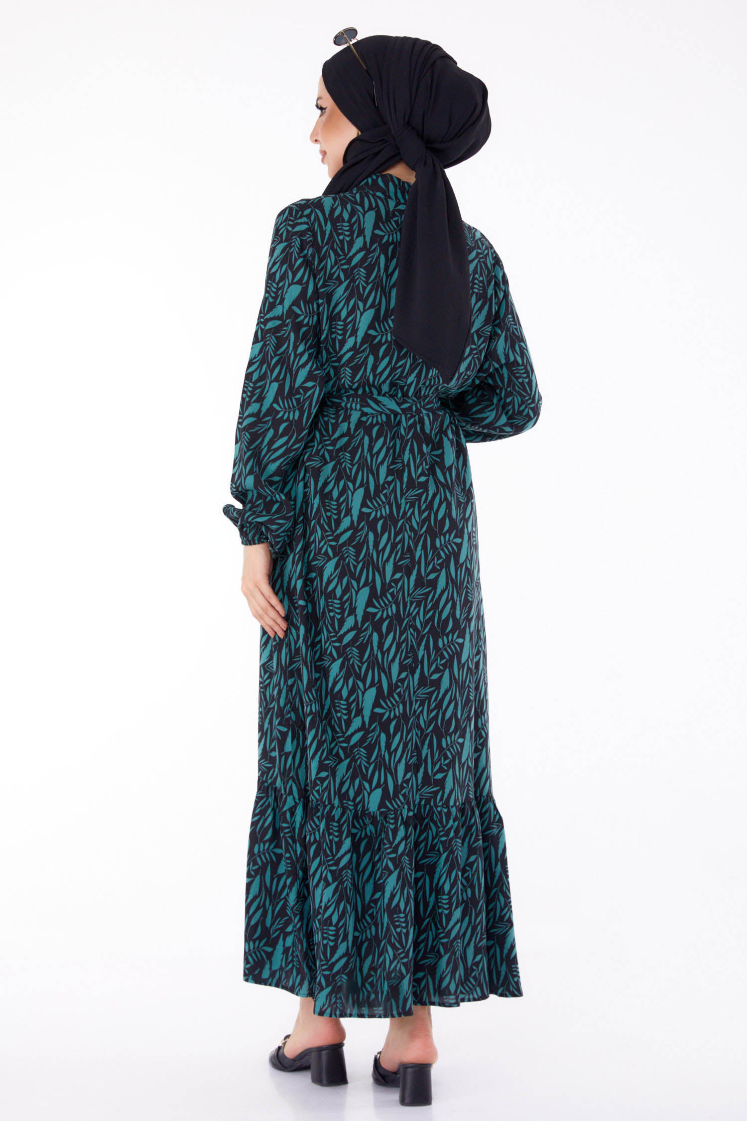 Desenli Elbise Mint - 25711 - 5