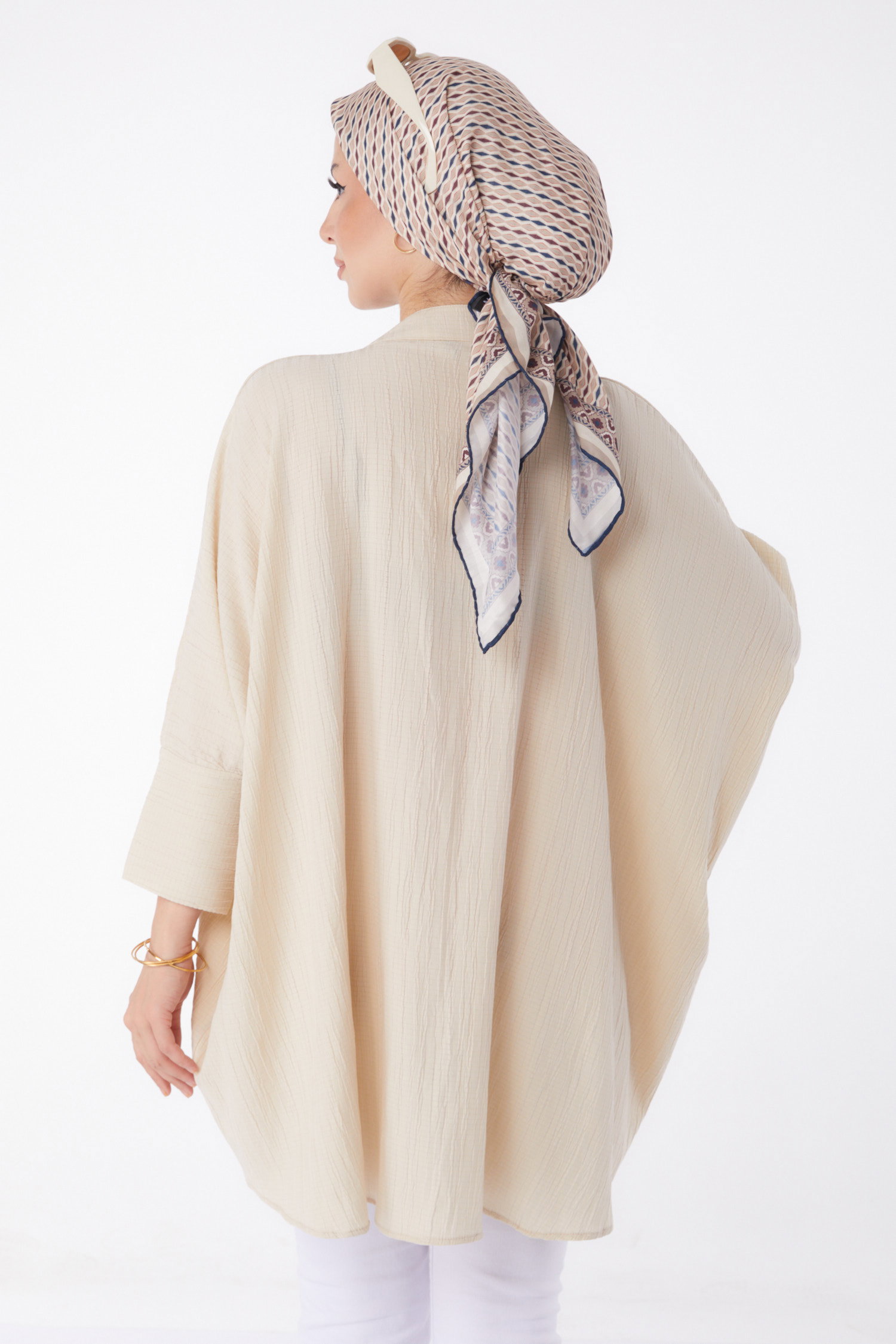 Düz Hakim Yaka Kadın Taş Salaş Tunik - 26001 - 5
