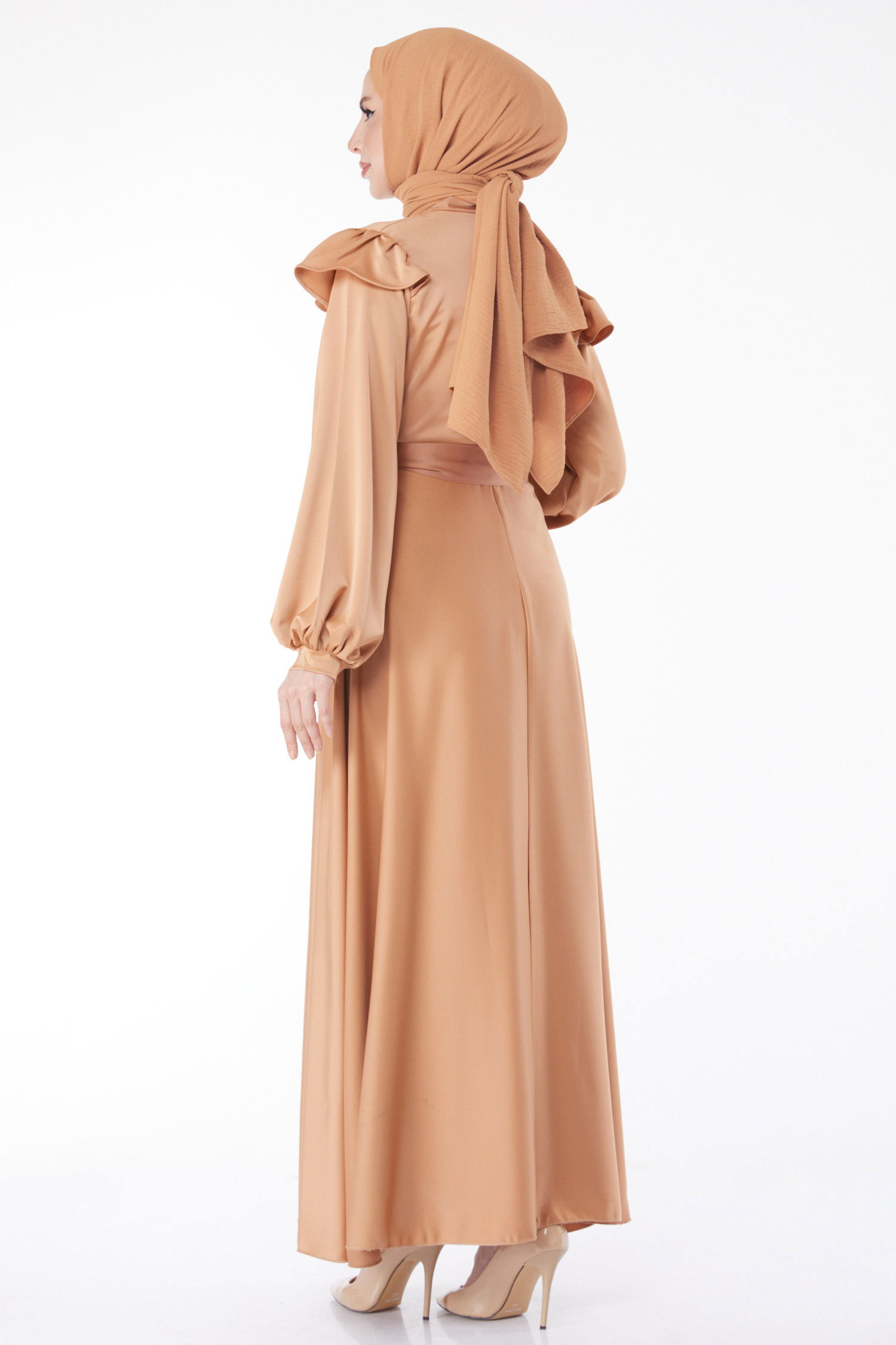 Prenses Kol Abiye Elbise Vizon - 24887 - 5