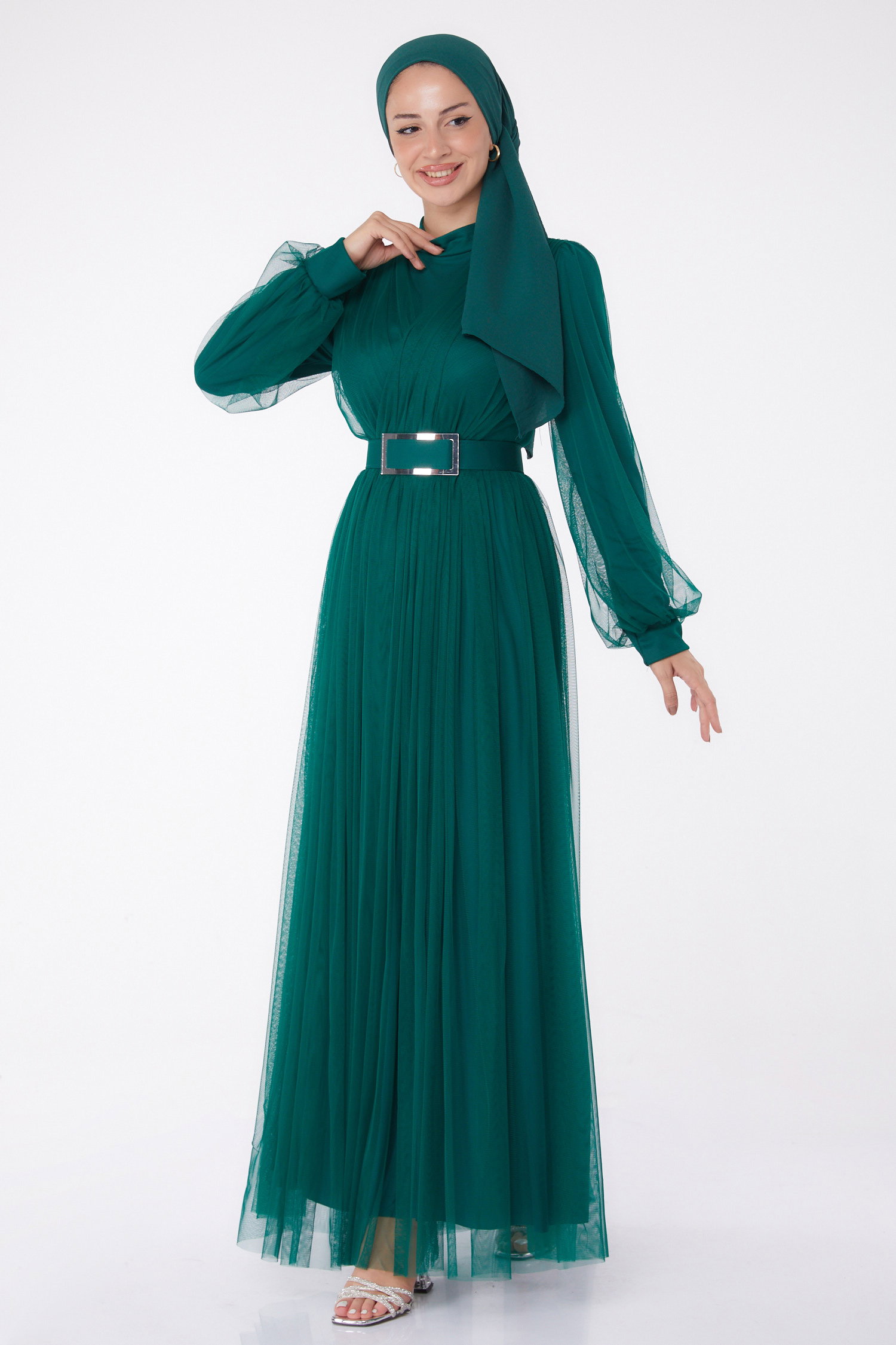 Abiye Elbise Zümrüt - 26083 - 1
