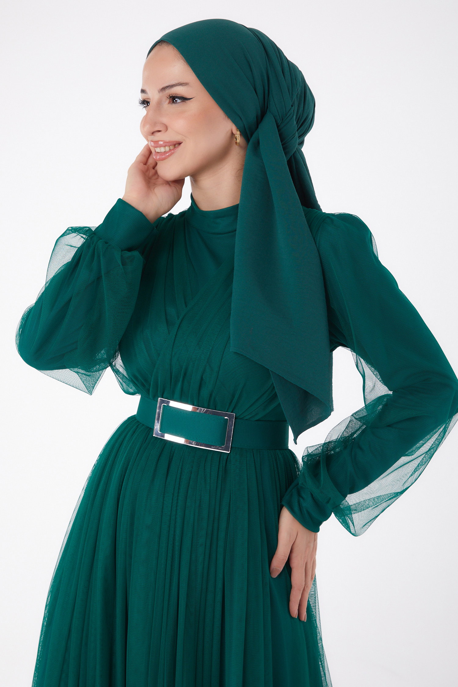 Abiye Elbise Zümrüt - 26083 - 3