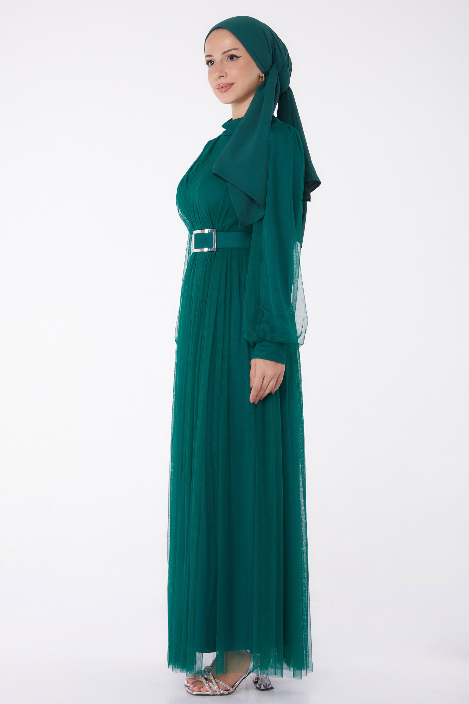 Abiye Elbise Zümrüt - 26083 - 4