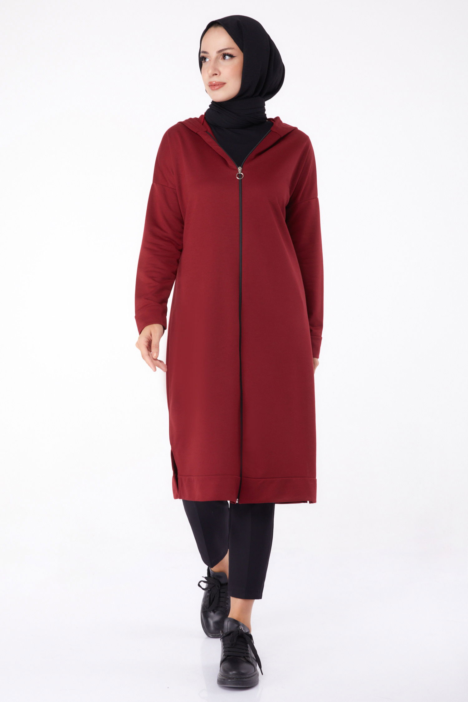 Fermuarlı Kap Bordo - 13299 - 6