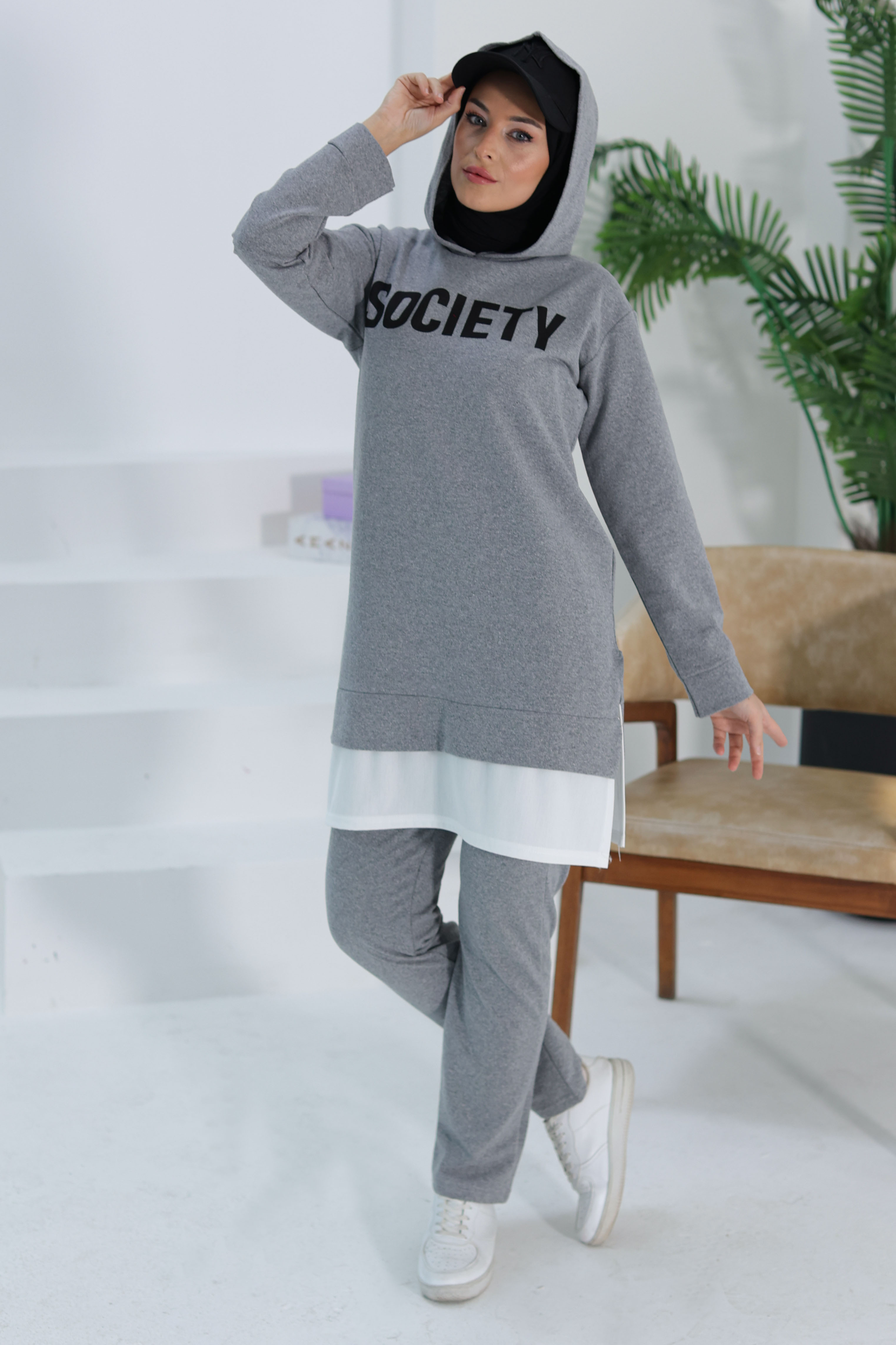 TUNIK PANTOLON D1 Füme - 3553 - 1