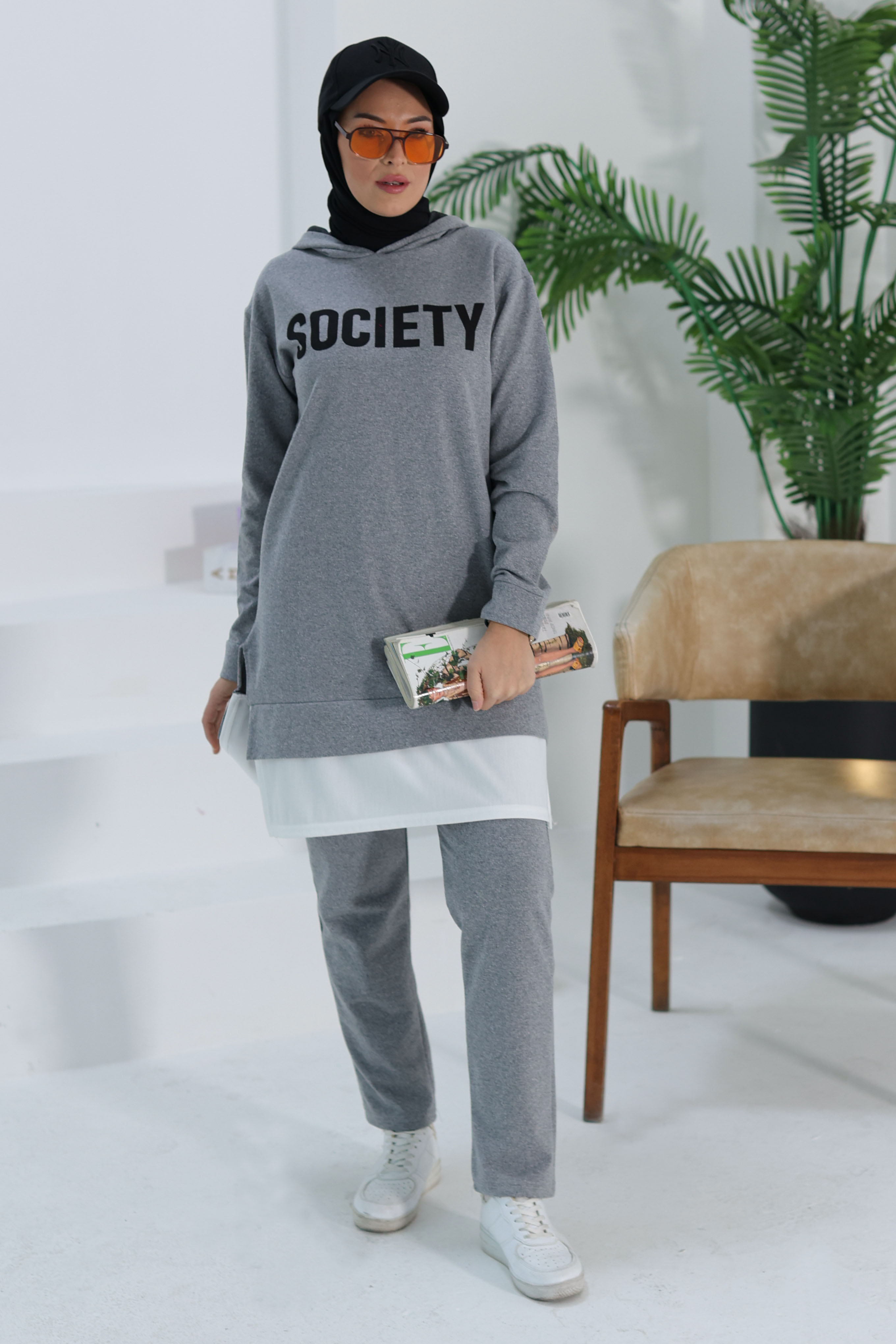 TUNIK PANTOLON D1 Füme - 3553 - 3