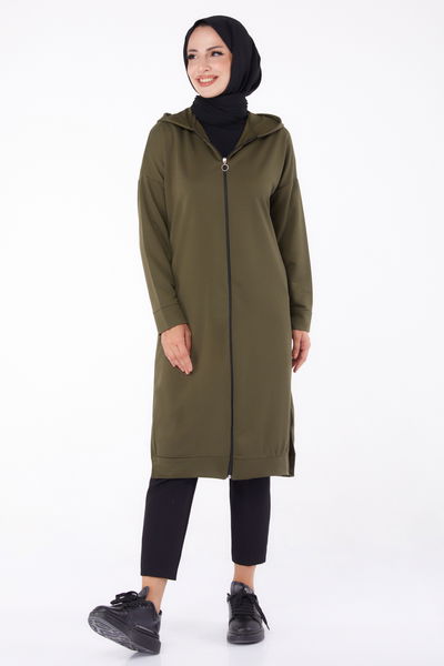 Fermuarlı Kap Haki - 13299 