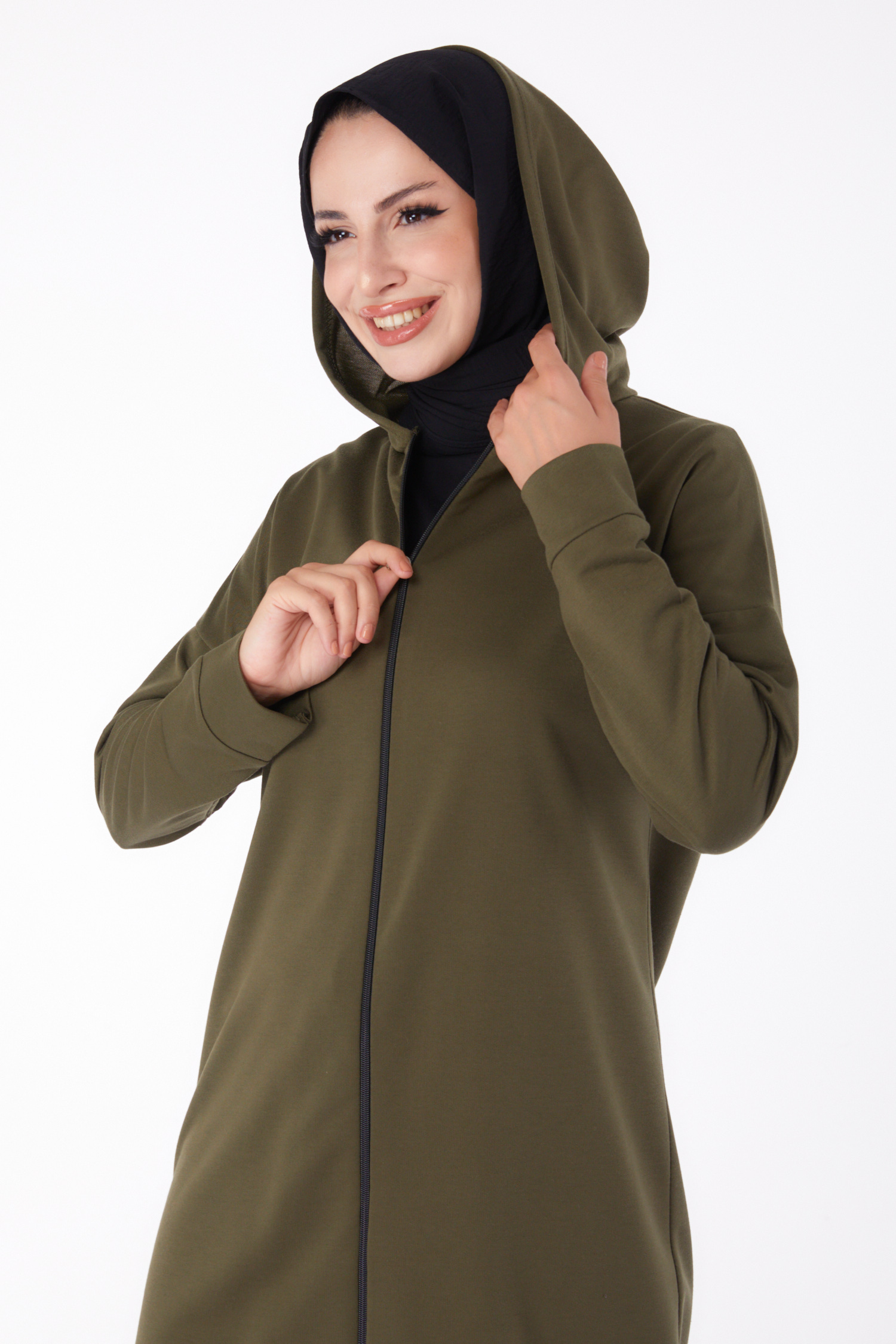 Fermuarlı Kap Haki - 13299 - 2