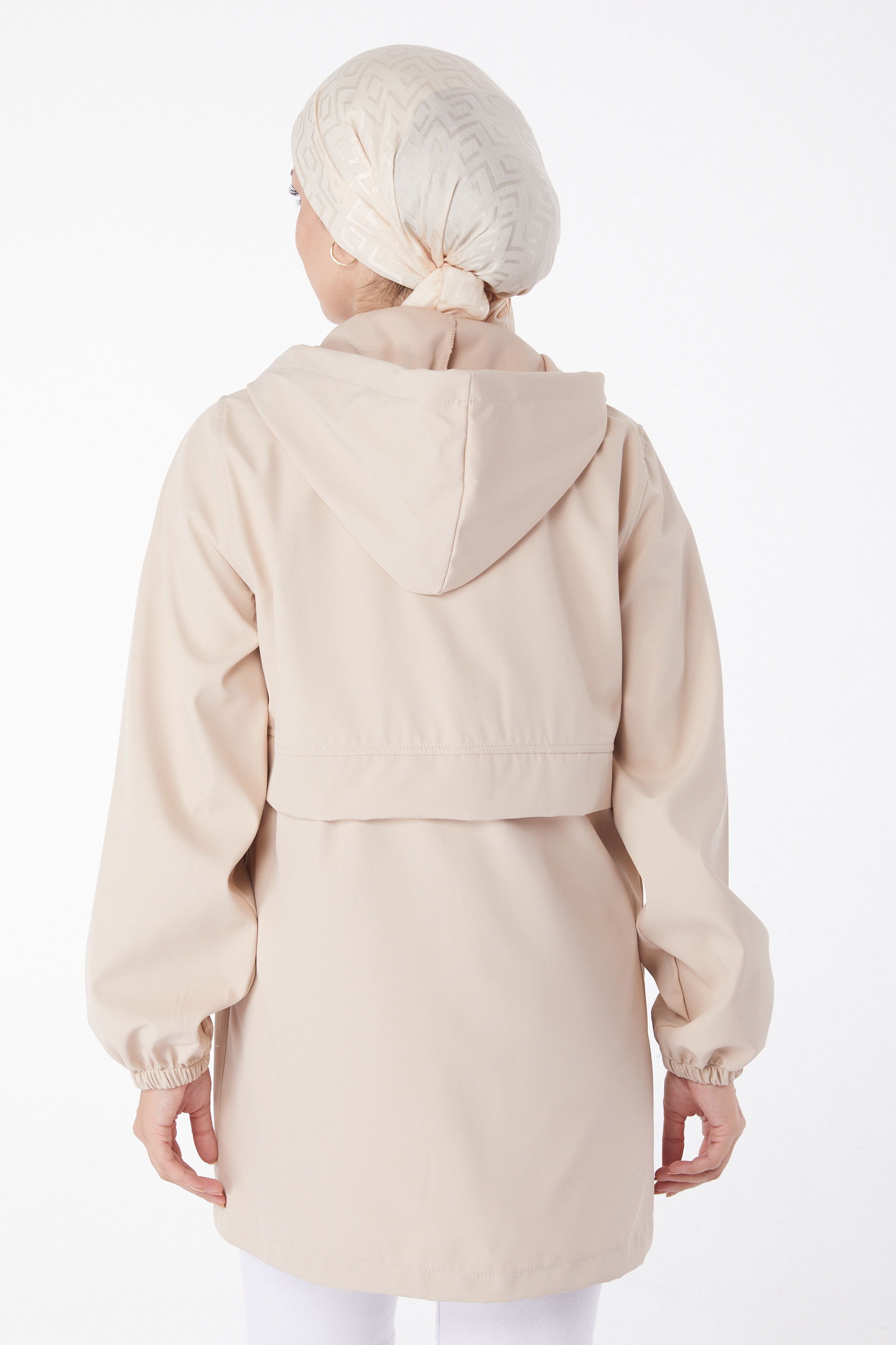 Fermuarlı Mont Krem - 26133 - 5