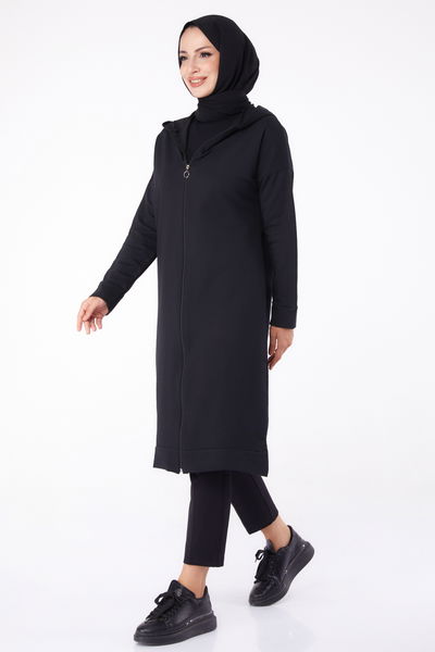Fermuarlı Kap Siyah - 13299 