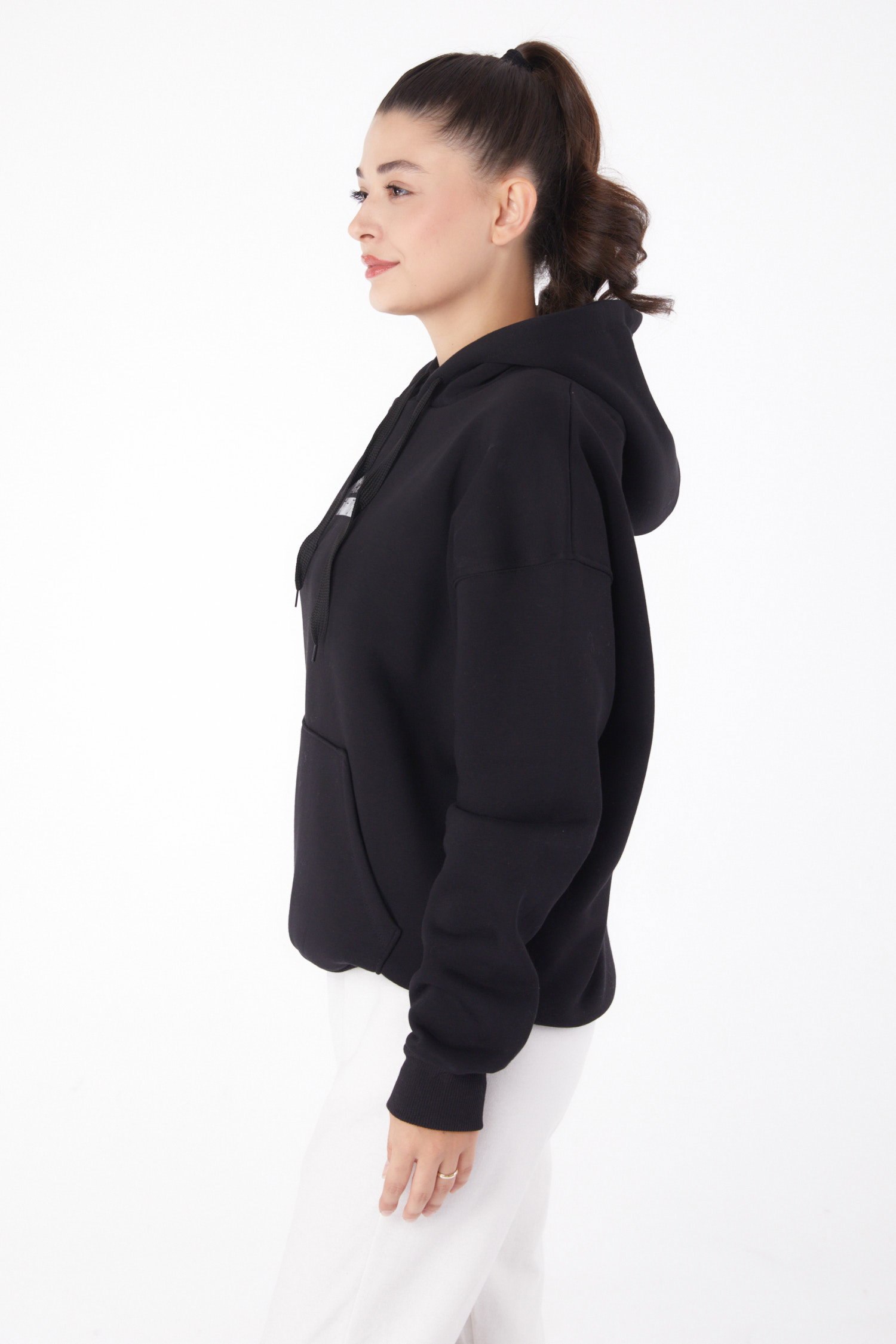 Kapşonlu Sweat Siyah - 26220 - 3