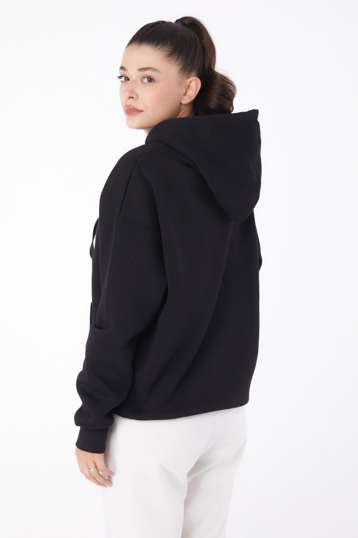 Kapşonlu Sweat Siyah - 26220 - 4