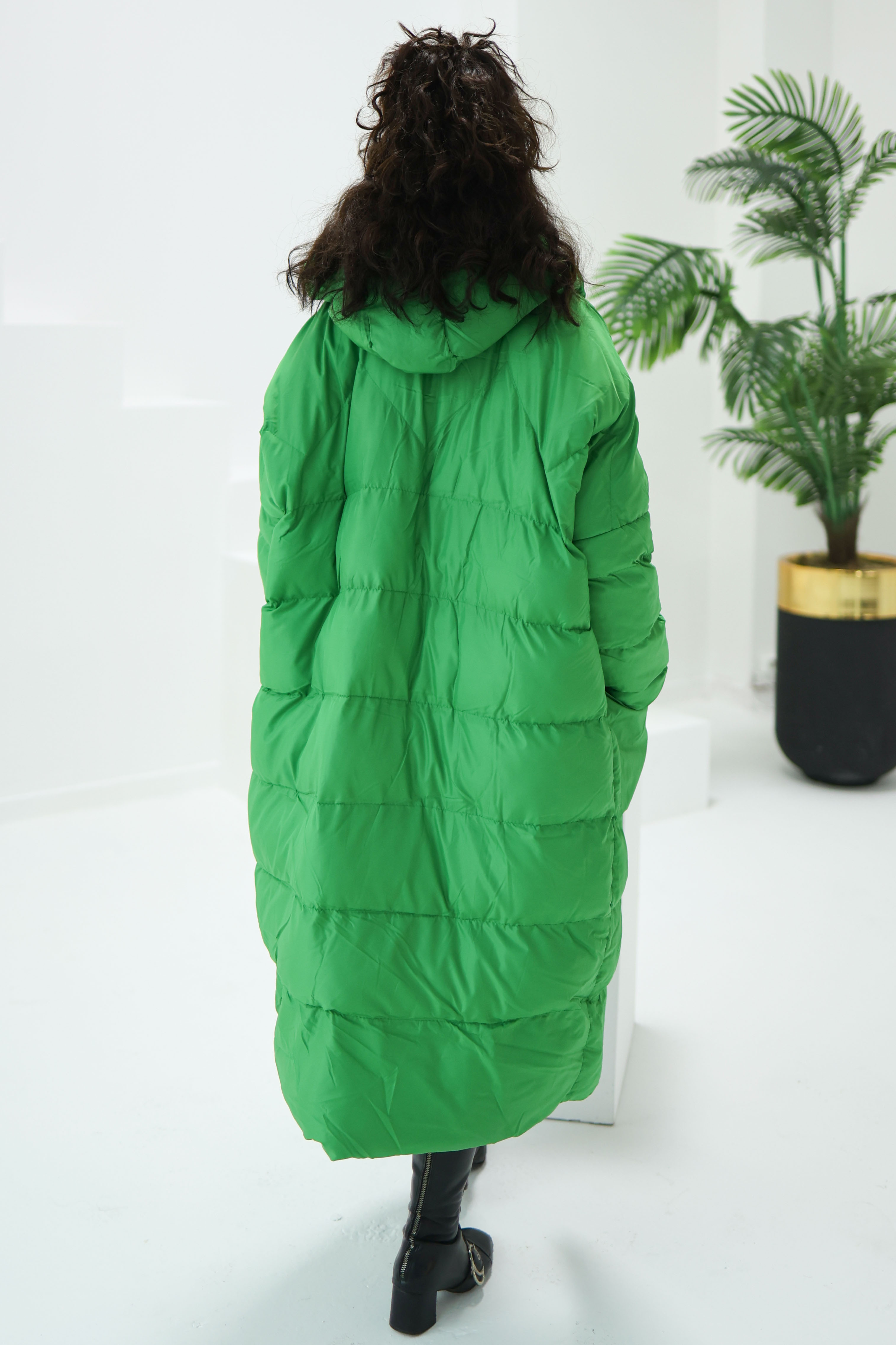 Uzun Şişme Mont Yesil - 26602 - 4