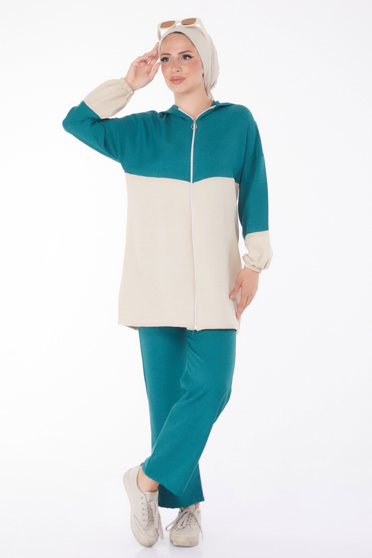 Fermuarlı İkili Takım Zümrüt - 13234 - 2