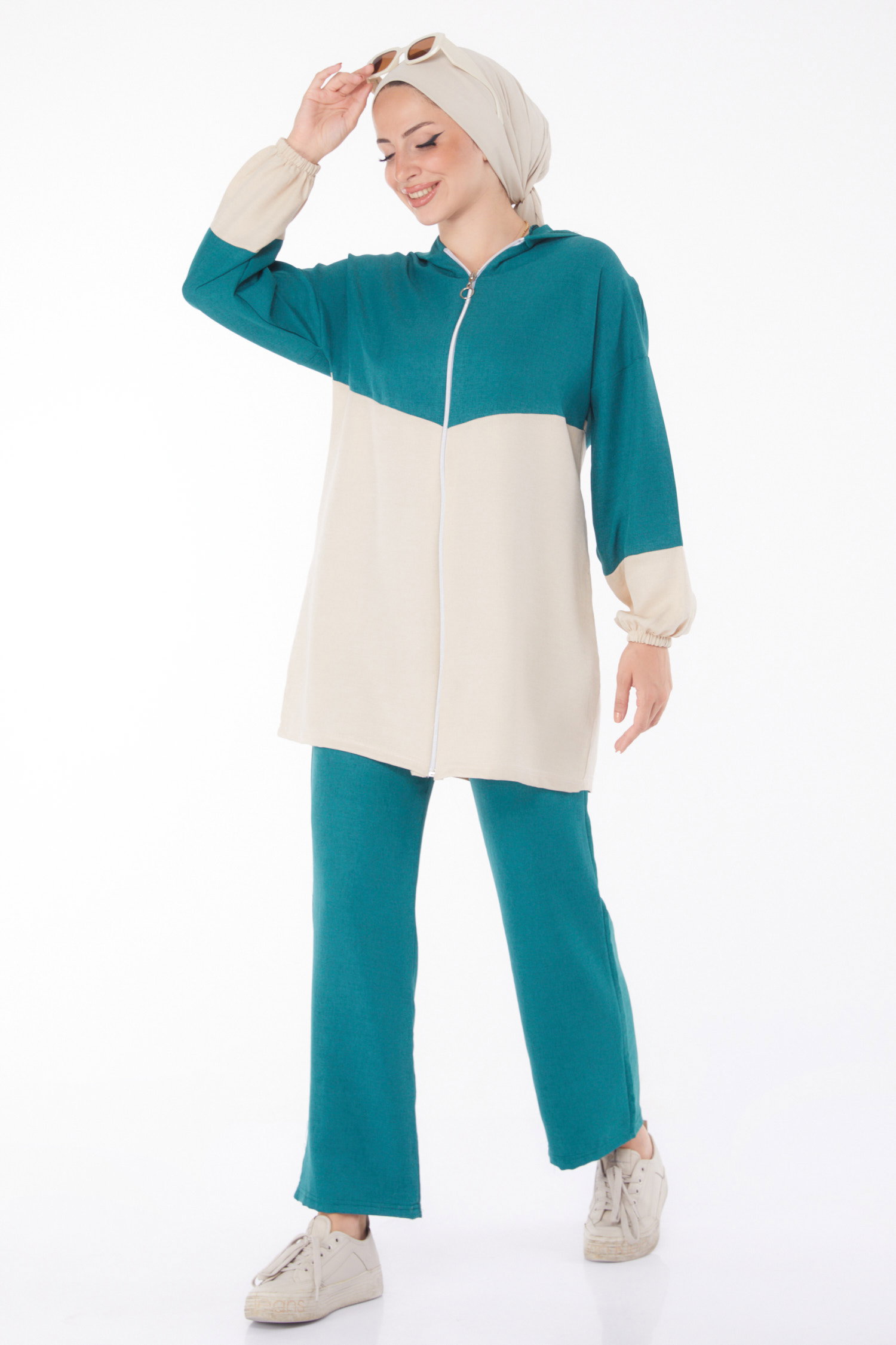 Fermuarlı İkili Takım Zümrüt - 13234 - 3