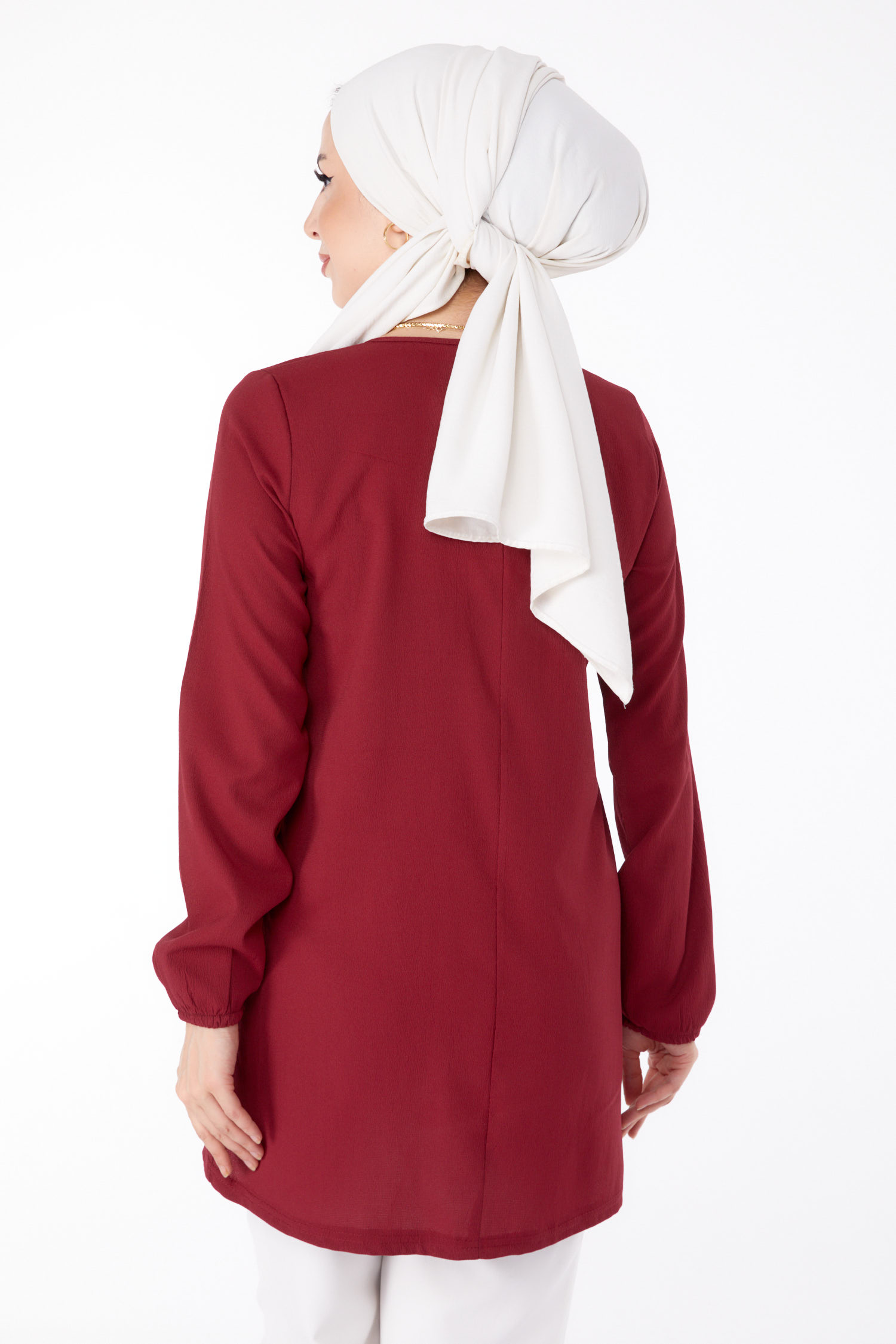 Nakışlı Tunik Bordo - 13185 - 4