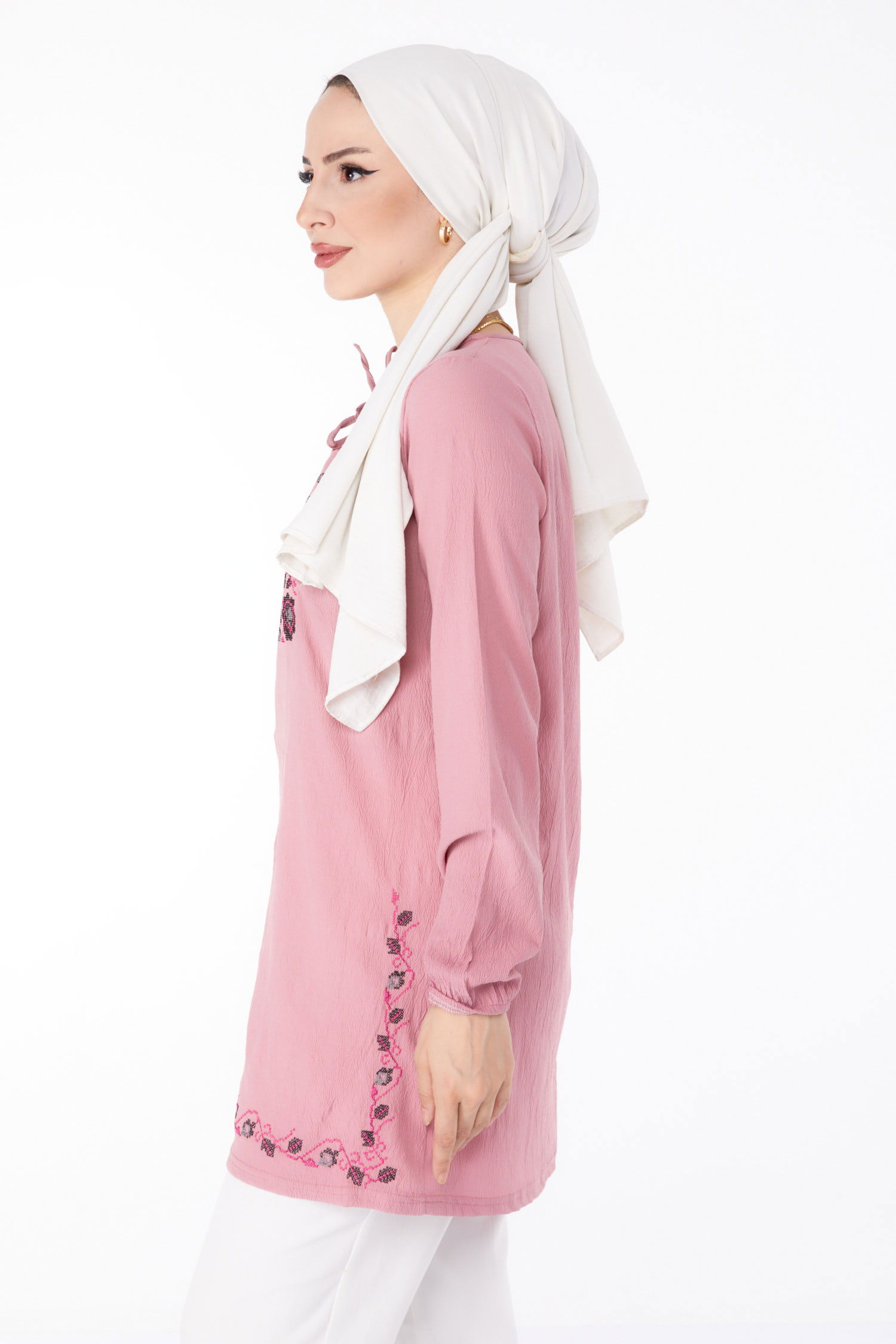 Nakışlı Tunik Gül - 13185 - 3