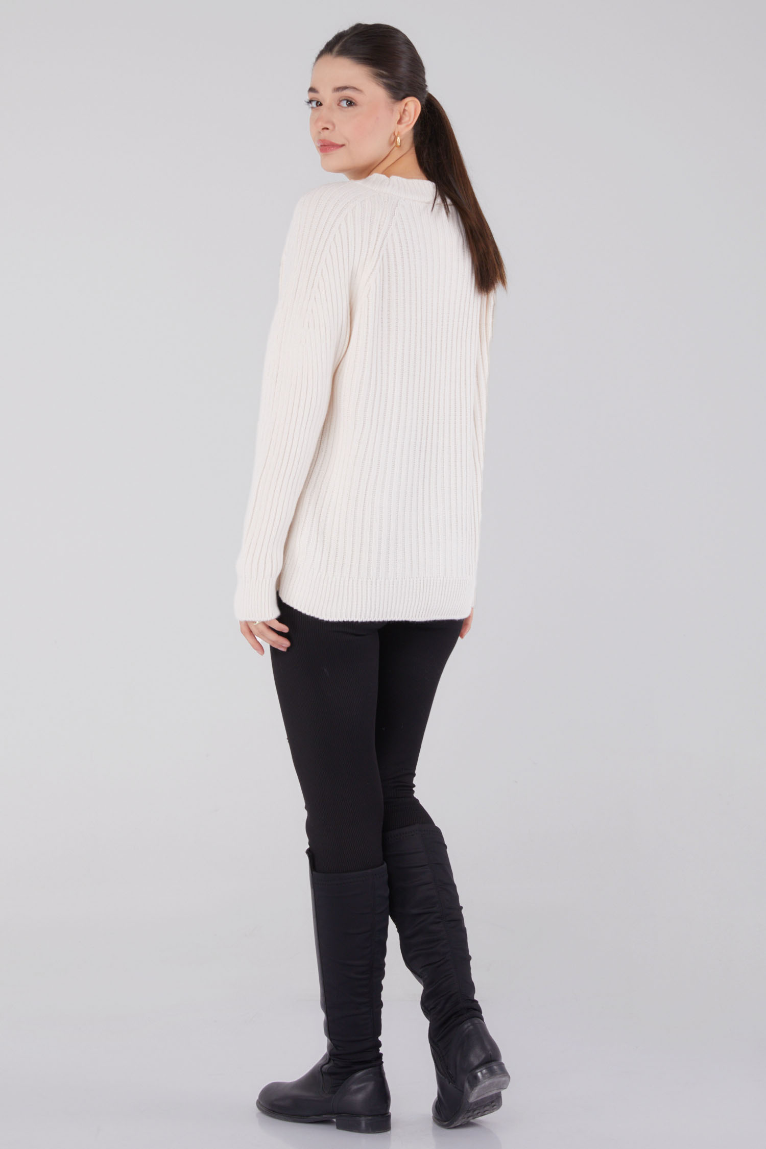 Düz Hırka Bej - 26495 - 5