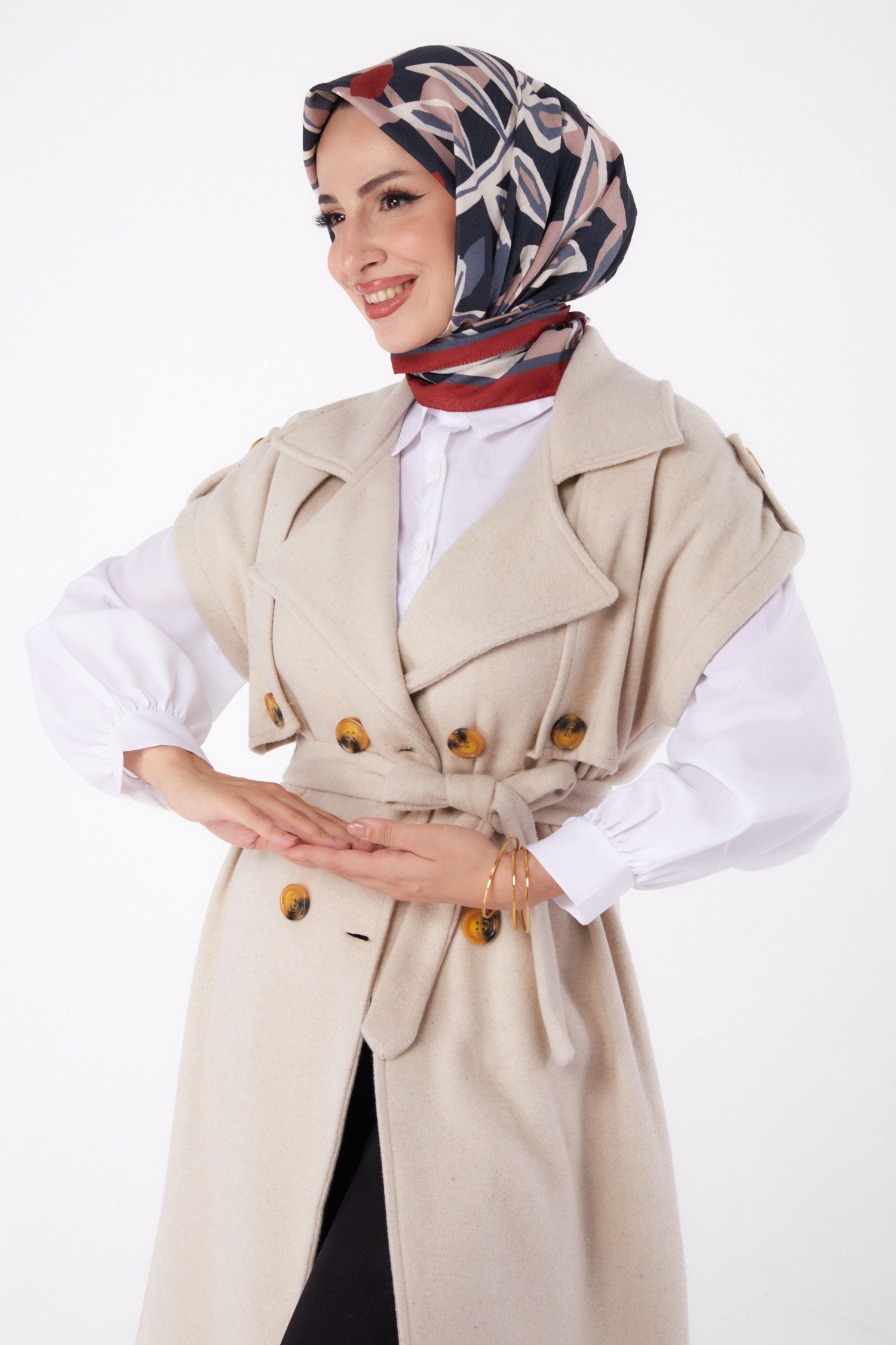 Kolsuz Kaşe Kaban Bej - 13285 - 3