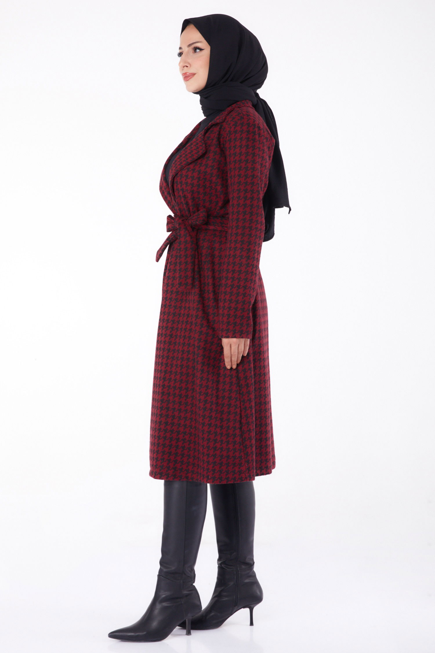 Kaşe Kaban Bordo - 13317 - 4