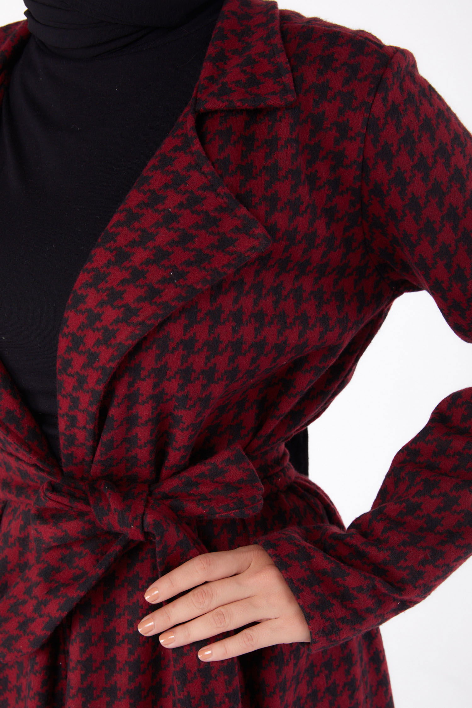 Kaşe Kaban Bordo - 13317 - 6