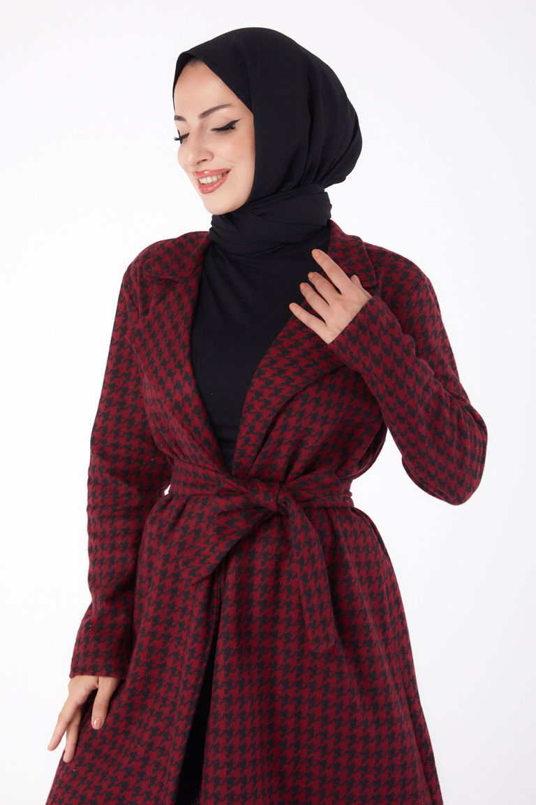 Kaşe Kaban Bordo - 13317 - TOFİSA