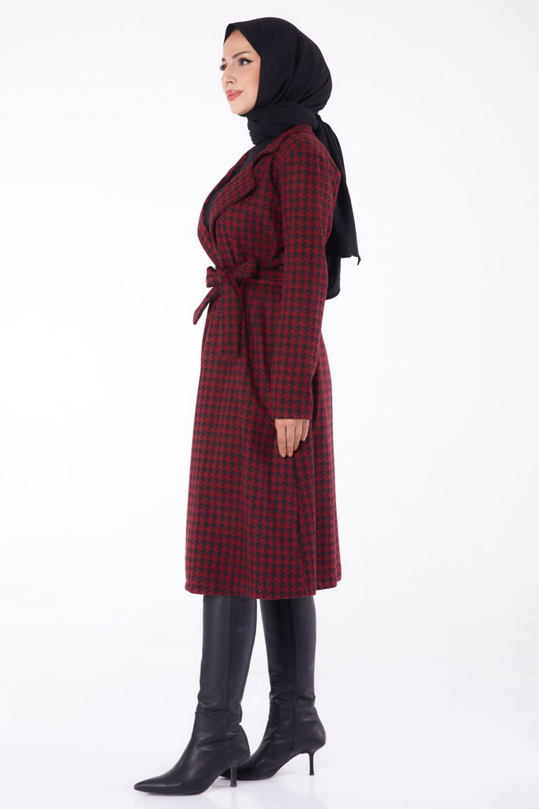 Kaşe Kaban Bordo - 13317 - TOFİSA