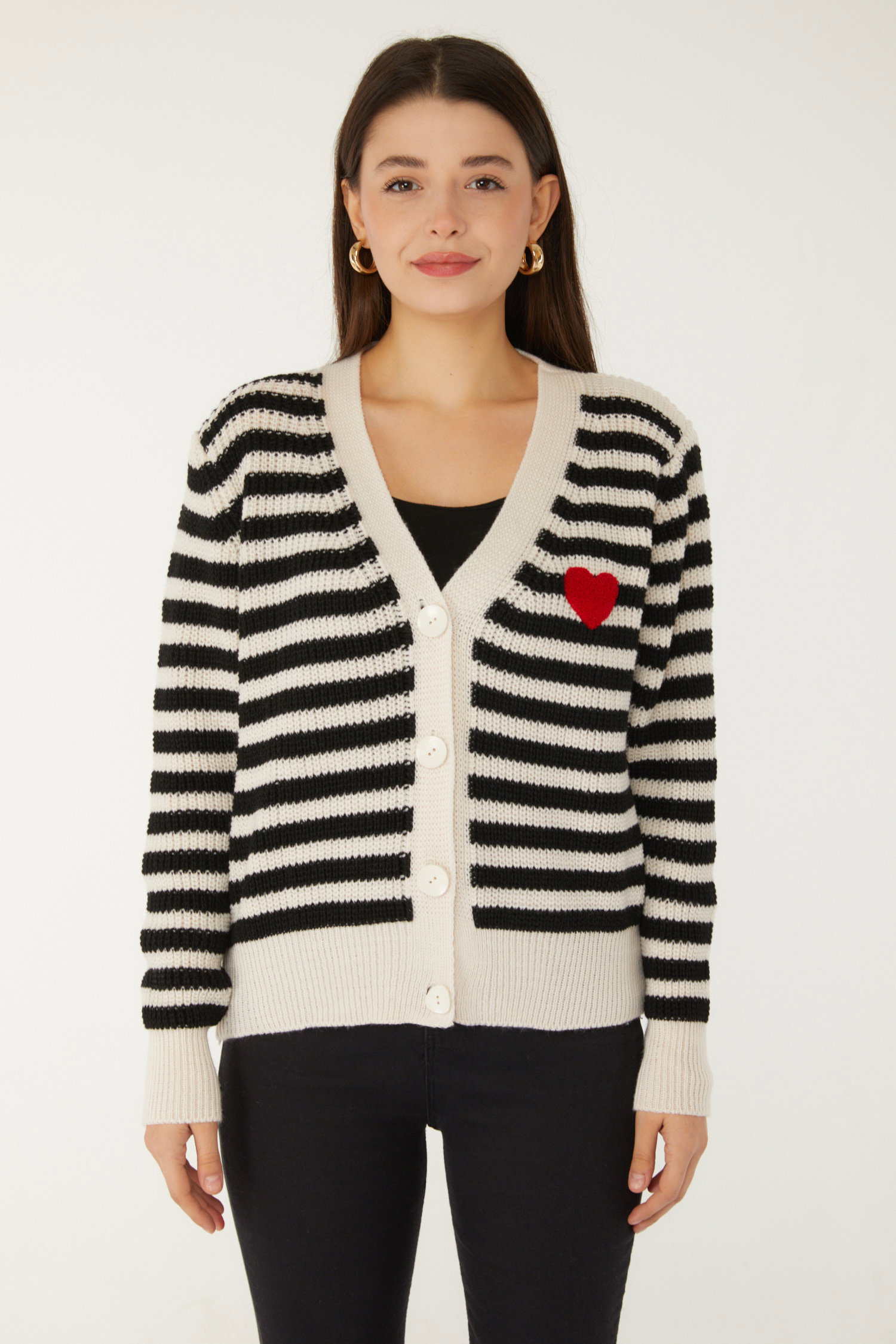 Kalpli Hırka Ekru - 26487 - 3