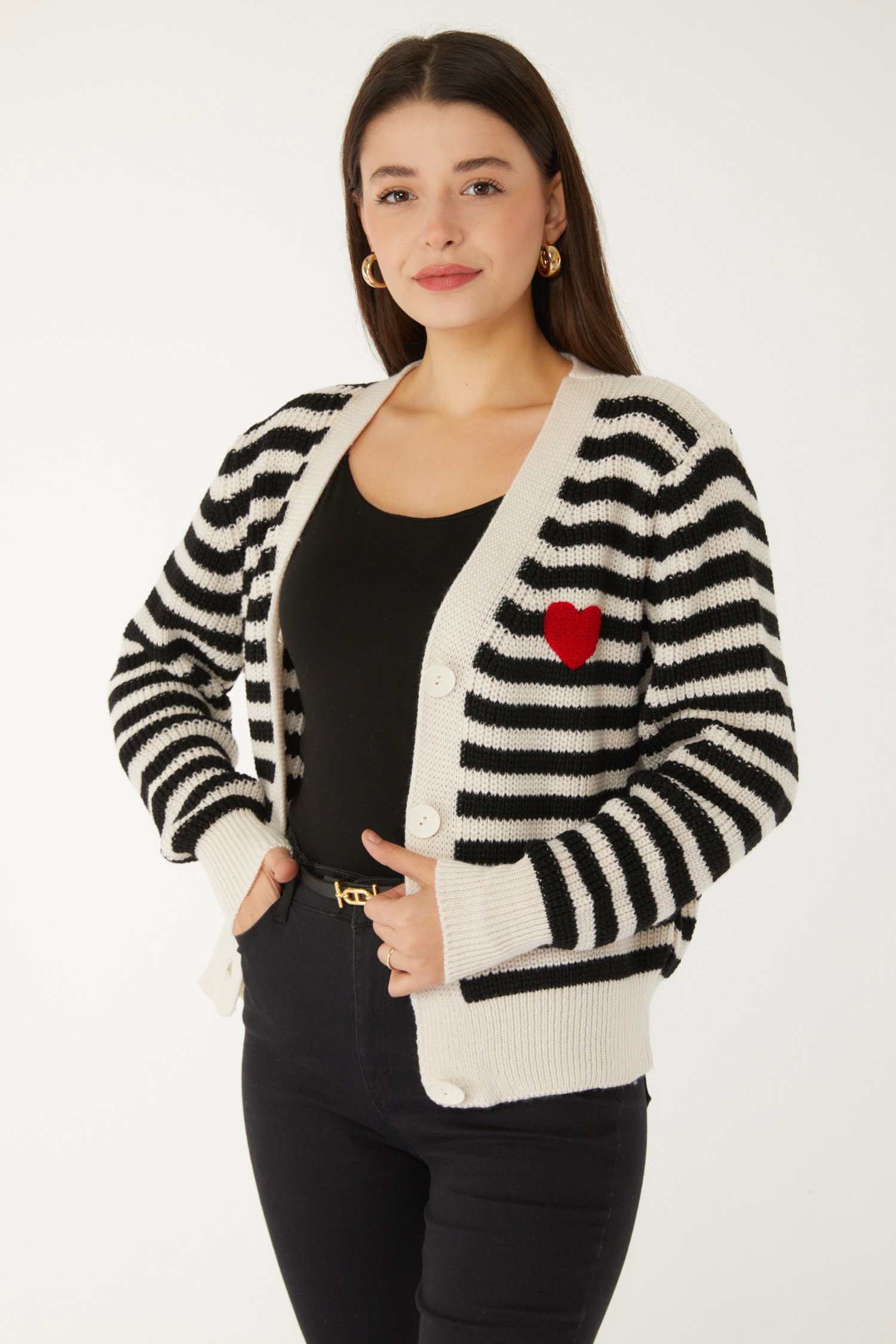 Kalpli Hırka Ekru - 26487 - 4