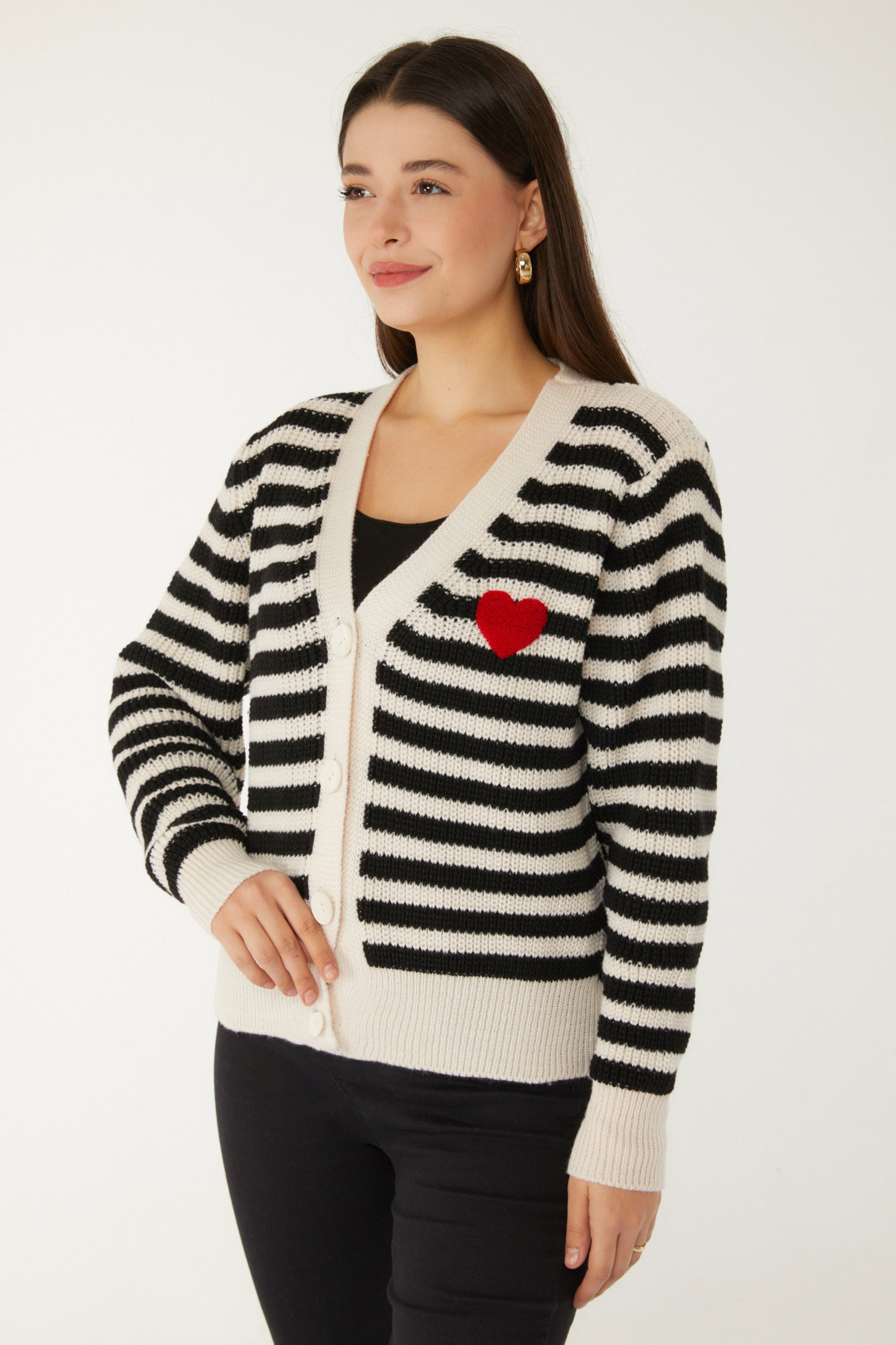 Kalpli Hırka Ekru - 26487 - 5