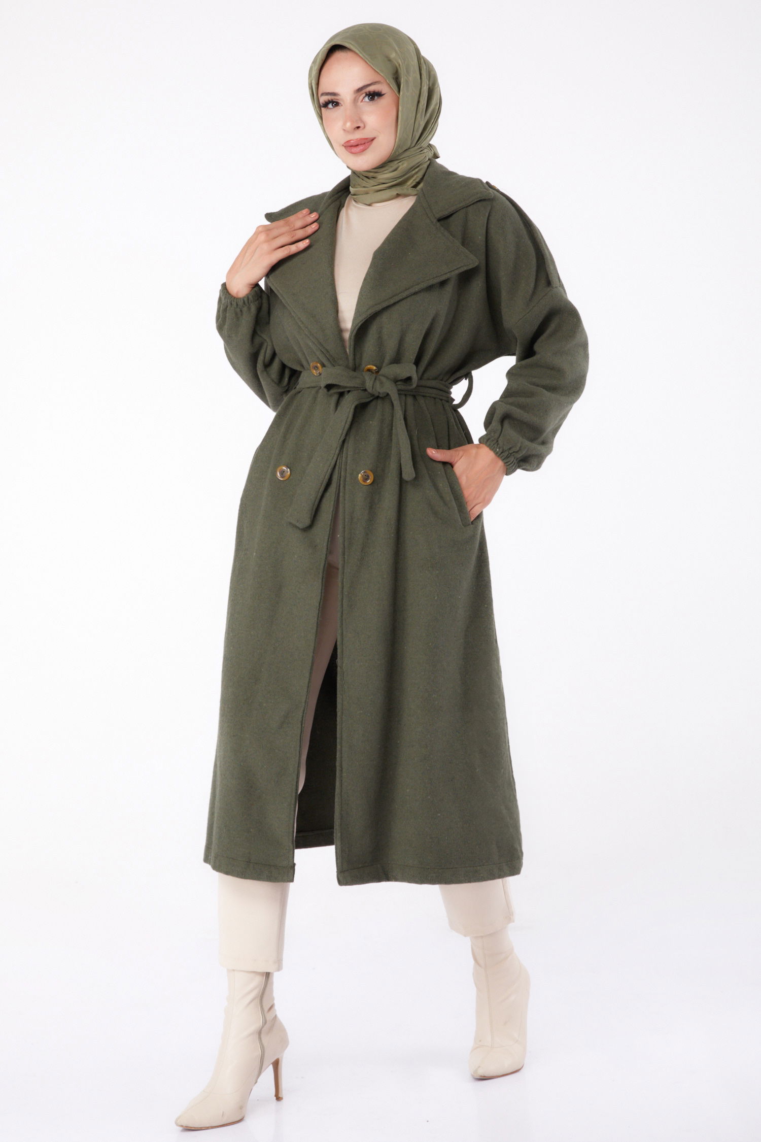 Kaşe Kaban Haki - 13288 - 2