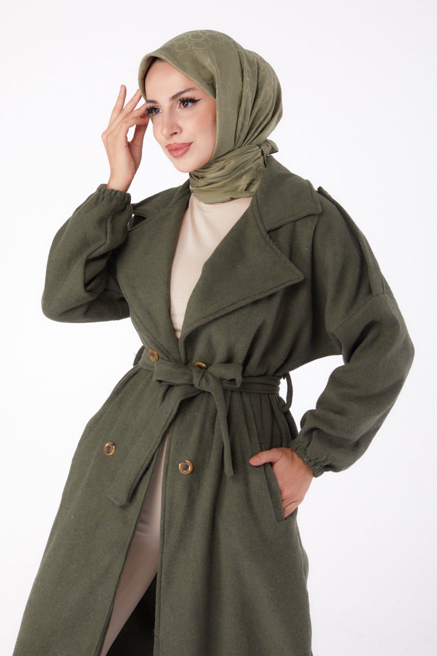 Kaşe Kaban Haki - 13288 - 3