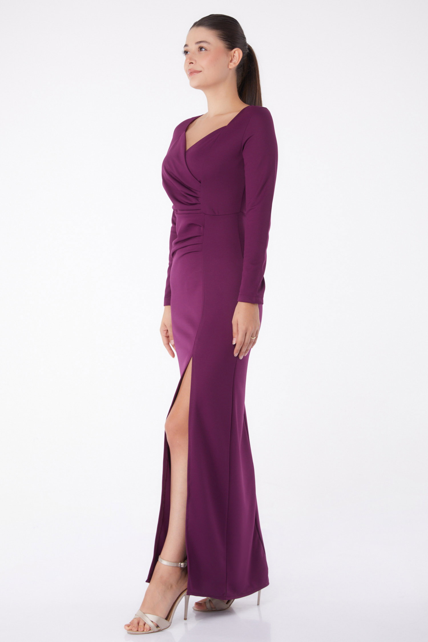 Abiye Elbise Mor - 13254 - 5