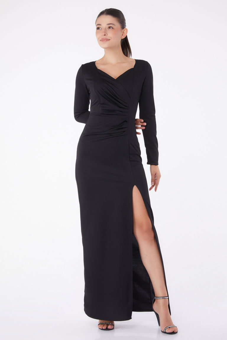 Abiye Elbise Siyah - 13254 - TOFİSA