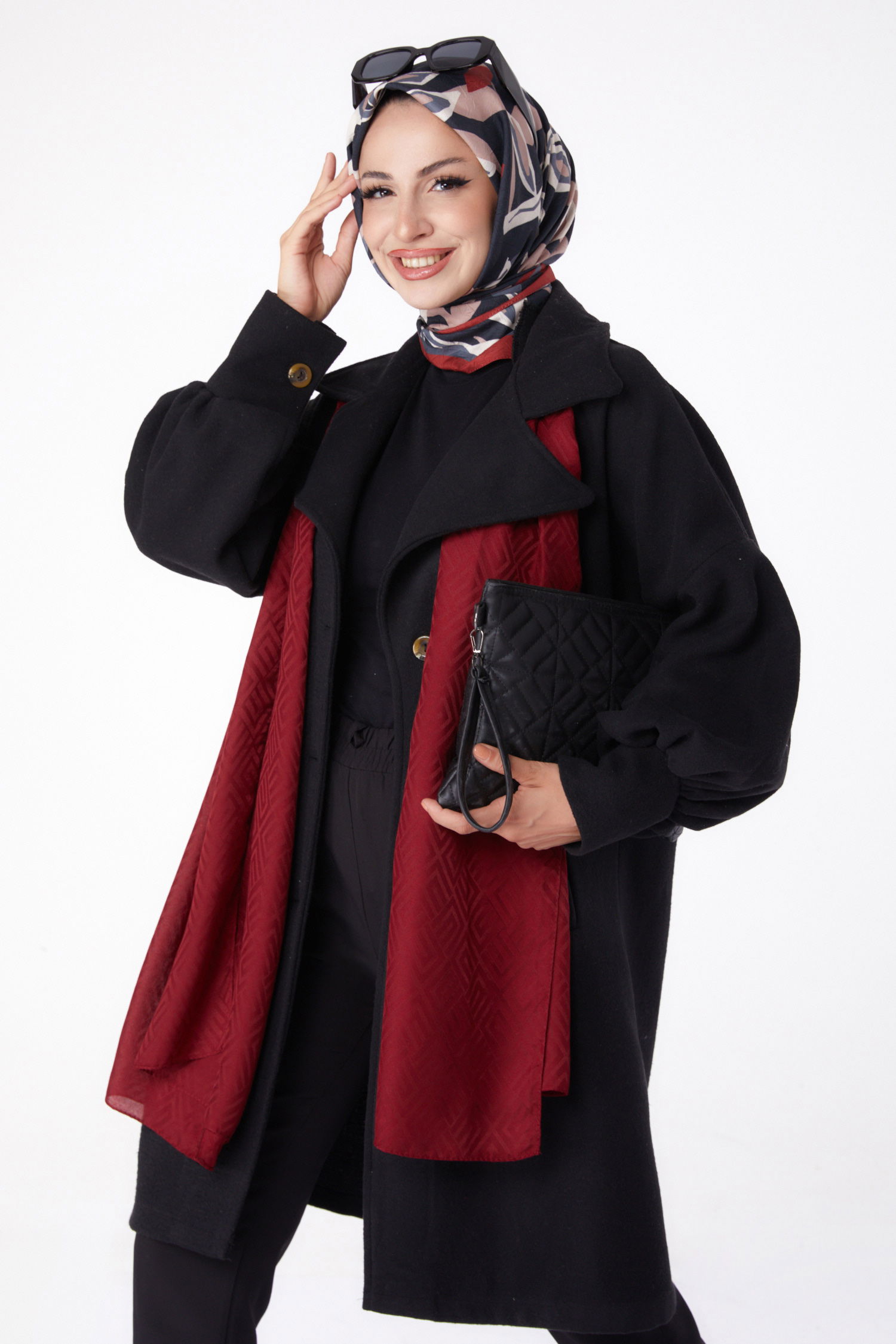 Kaşe Kaban Siyah - 13289 - 3